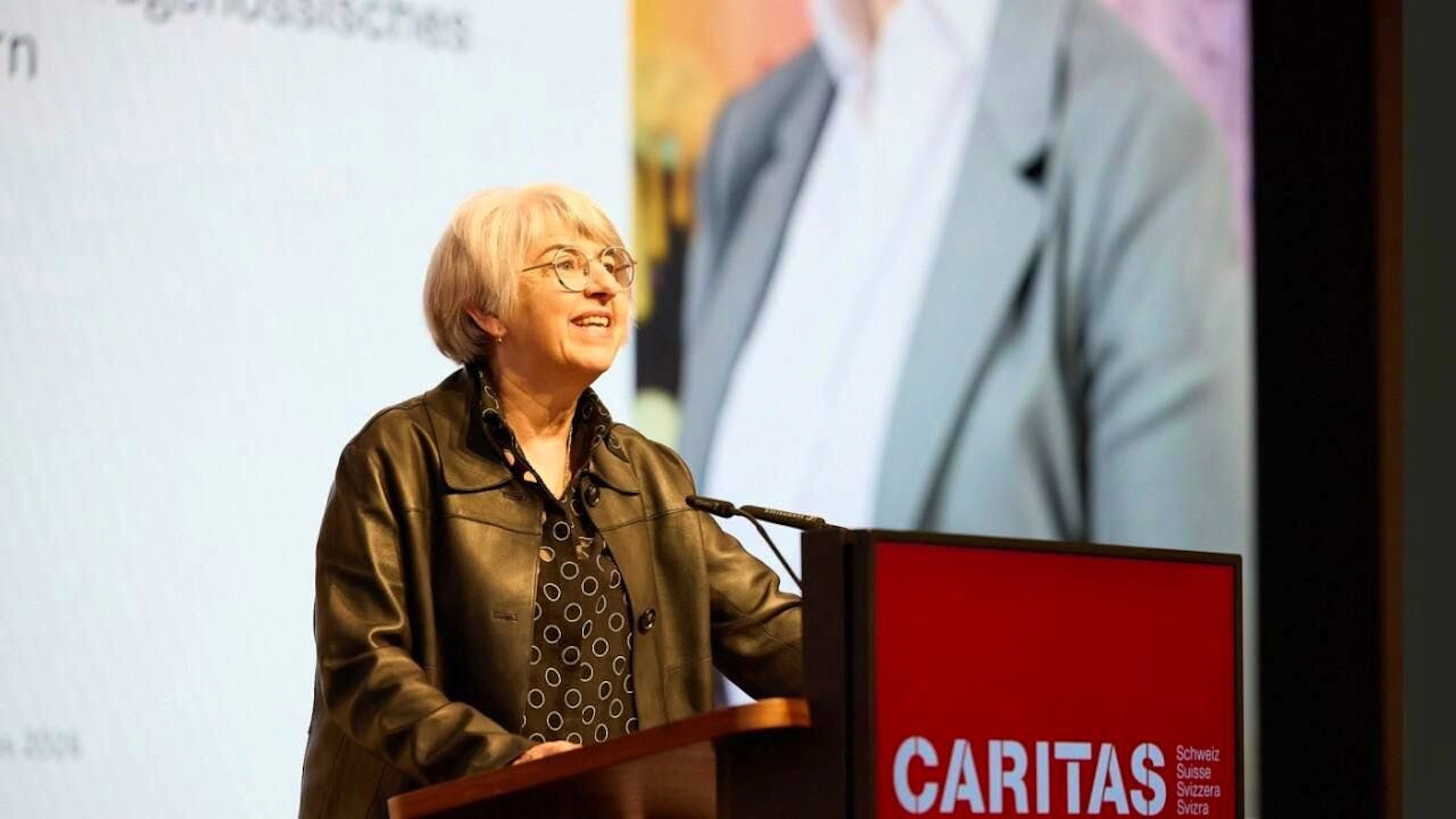 La consigliera federale Baume-Schneider oggi al Congresso di Caritas.
