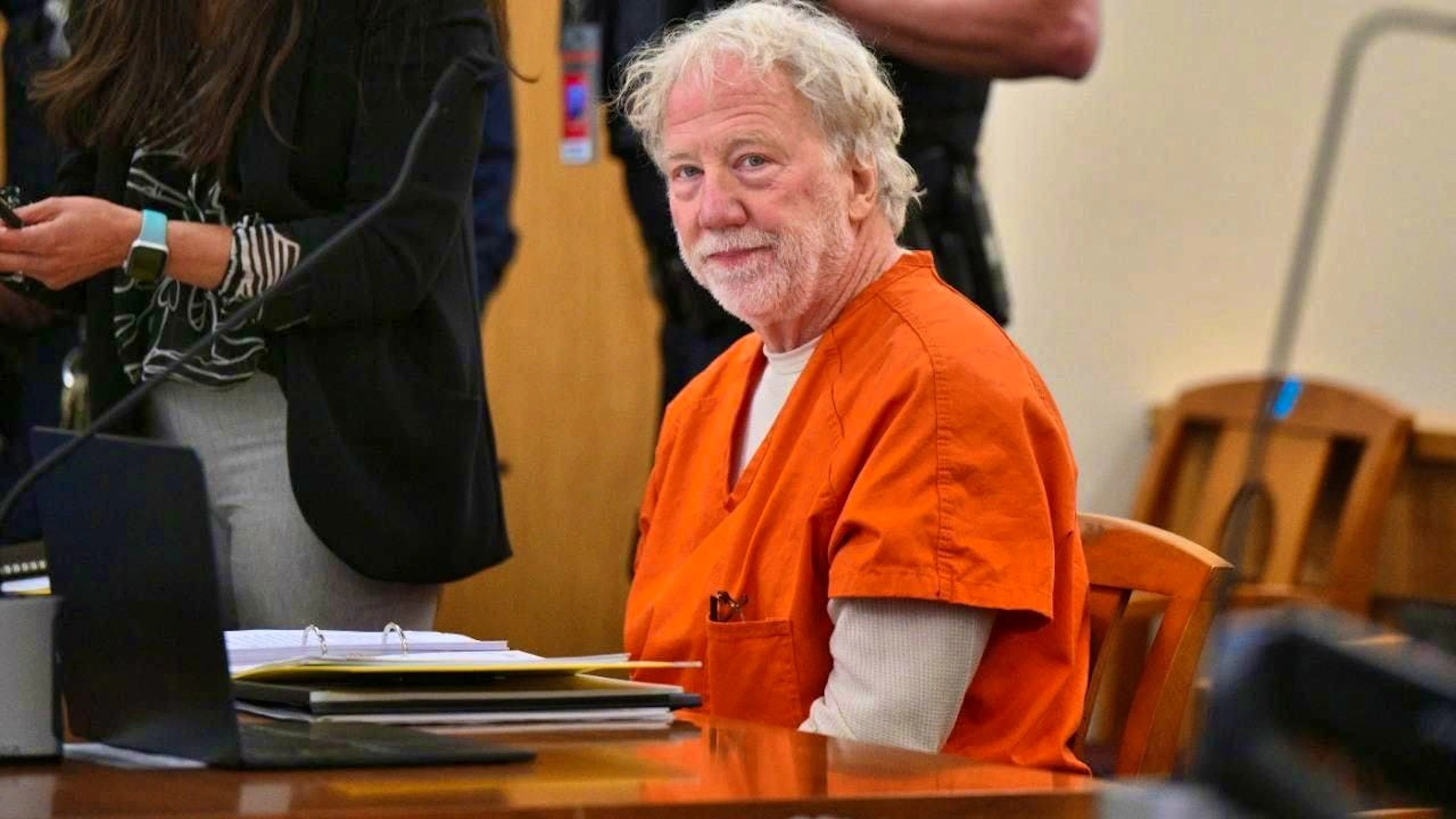 Director and actor Timothy Busfield before a hearing in Second District Court at the Bernalillo County Courthouse.