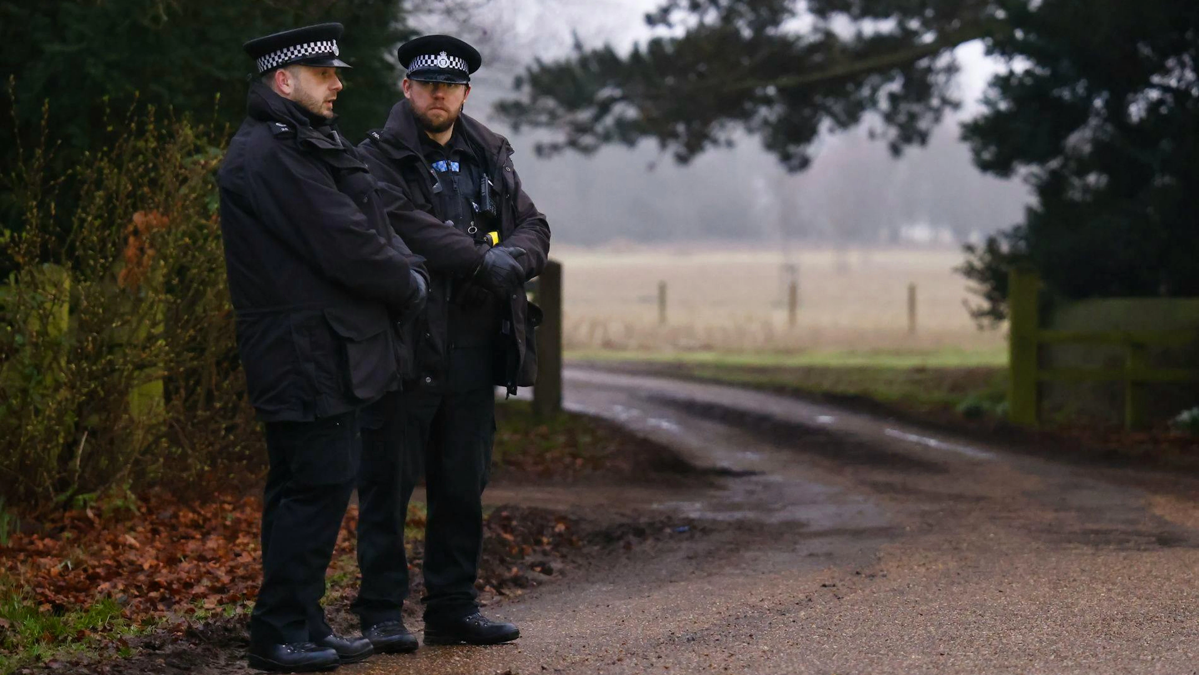 Ex-Prinz Andrew Mountbatten-Windsor wurde von Polizisten in Sandringham abgeholt.