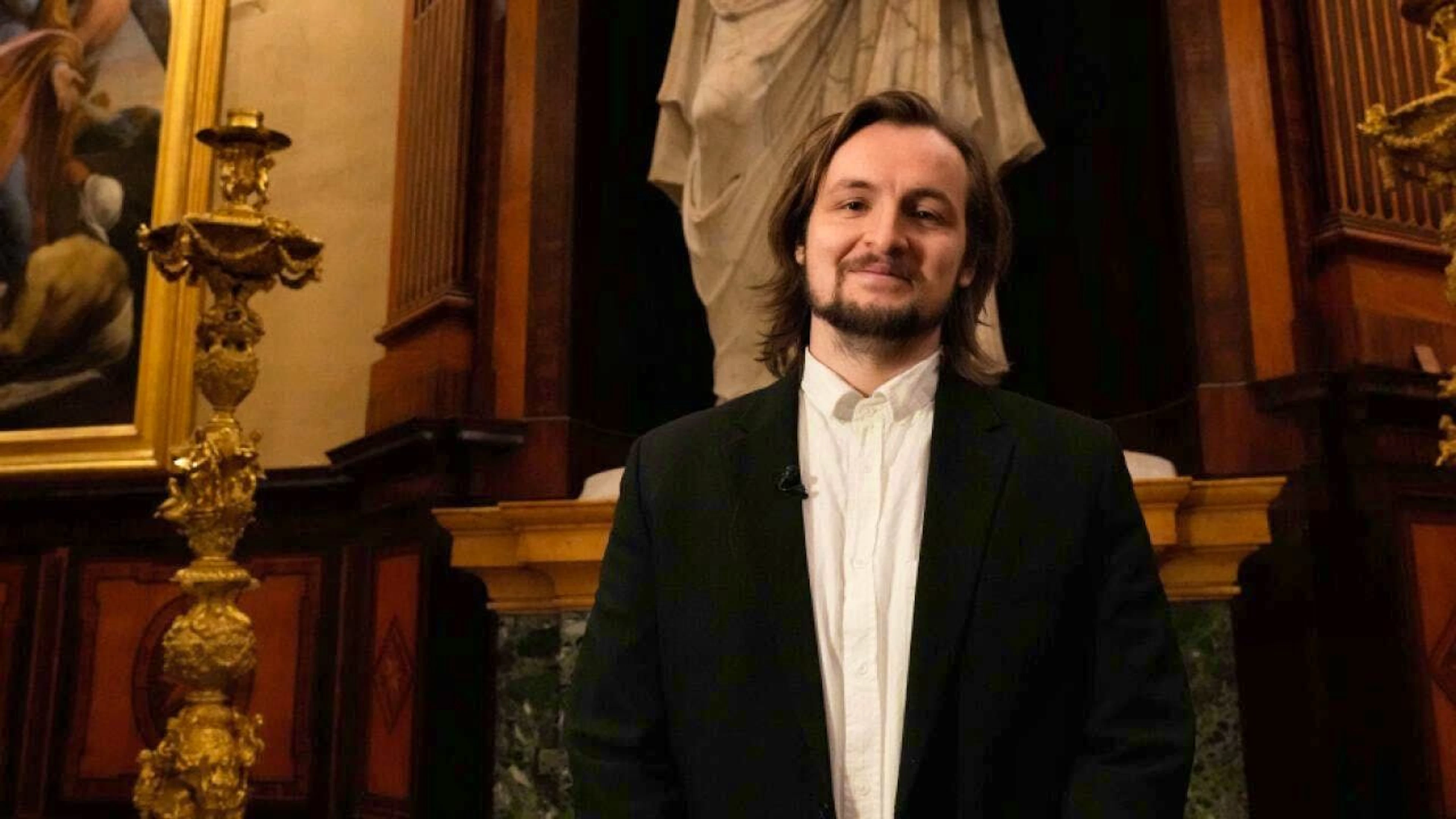 Manuel Andreas Dürr from Biel presented his 14 Stations of the Cross on Friday.
