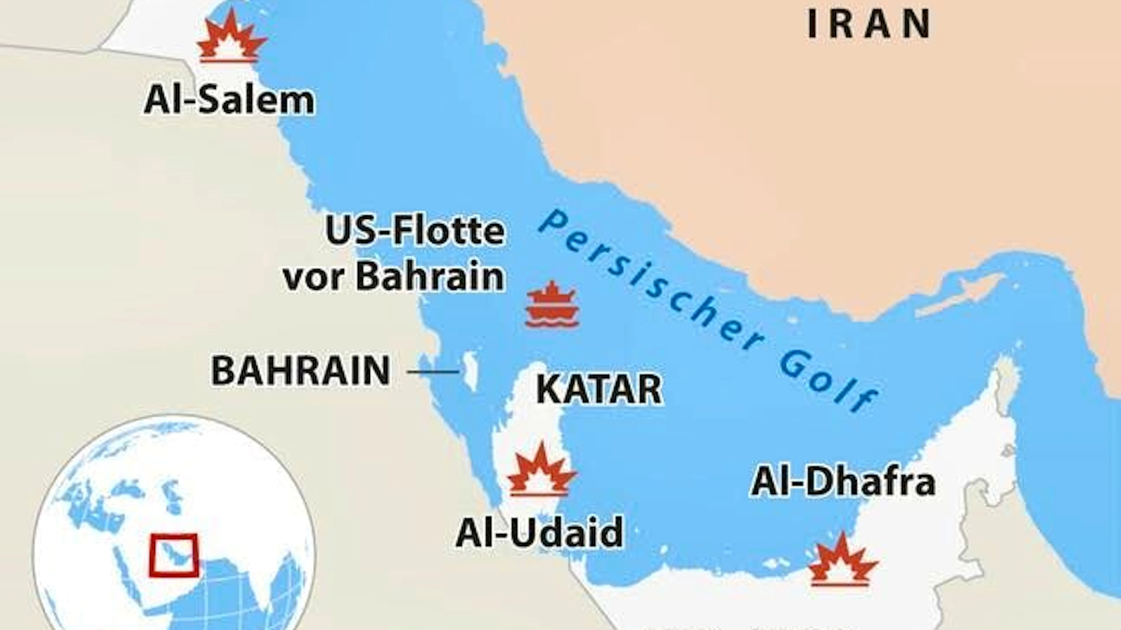 Le forze iraniane hanno attaccato quattro basi militari nella regione in risposta agli attacchi di Israele e degli Stati Uniti.