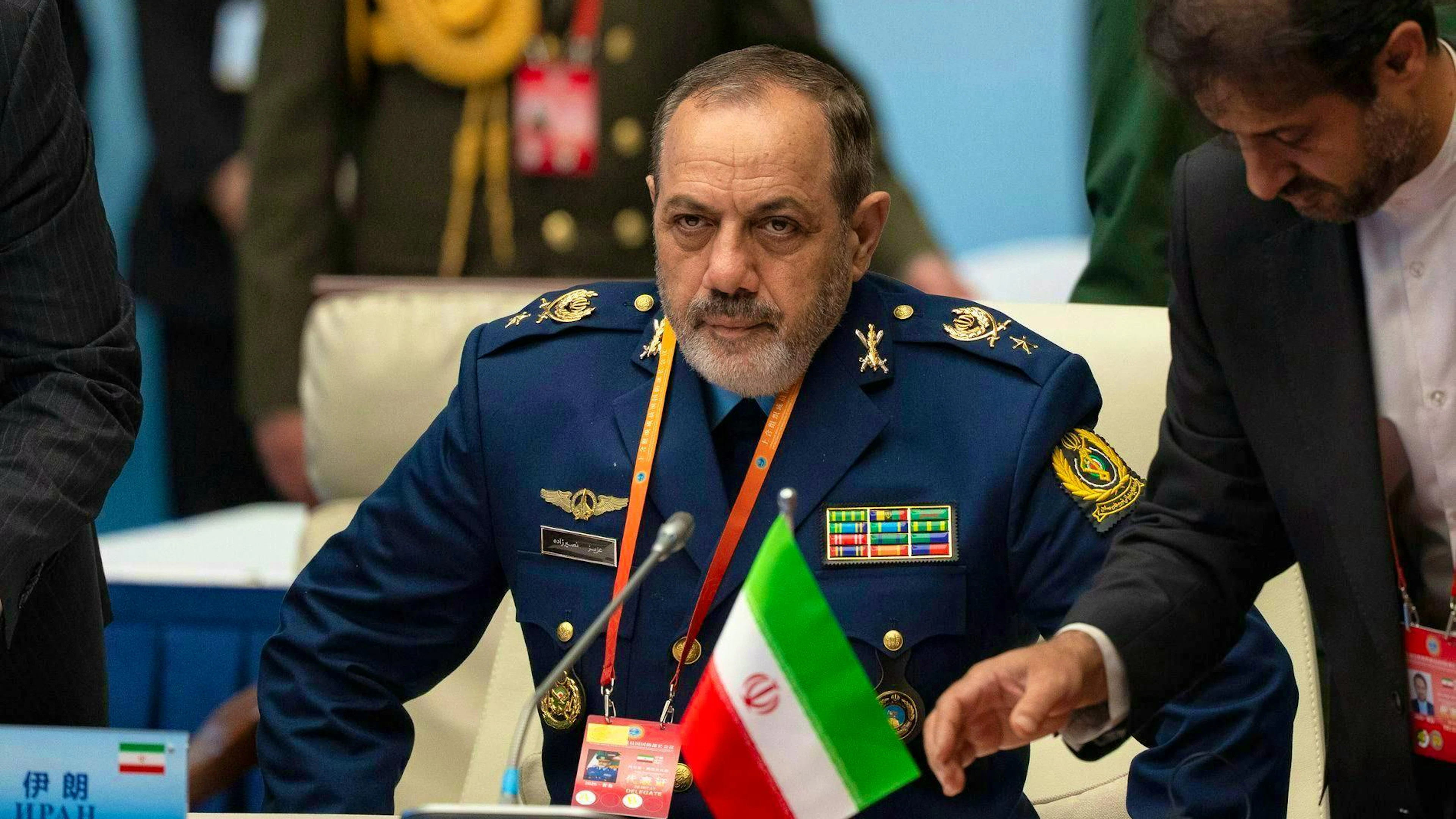 Iran's Minister of Defense Aziz Nasirzadeh.
