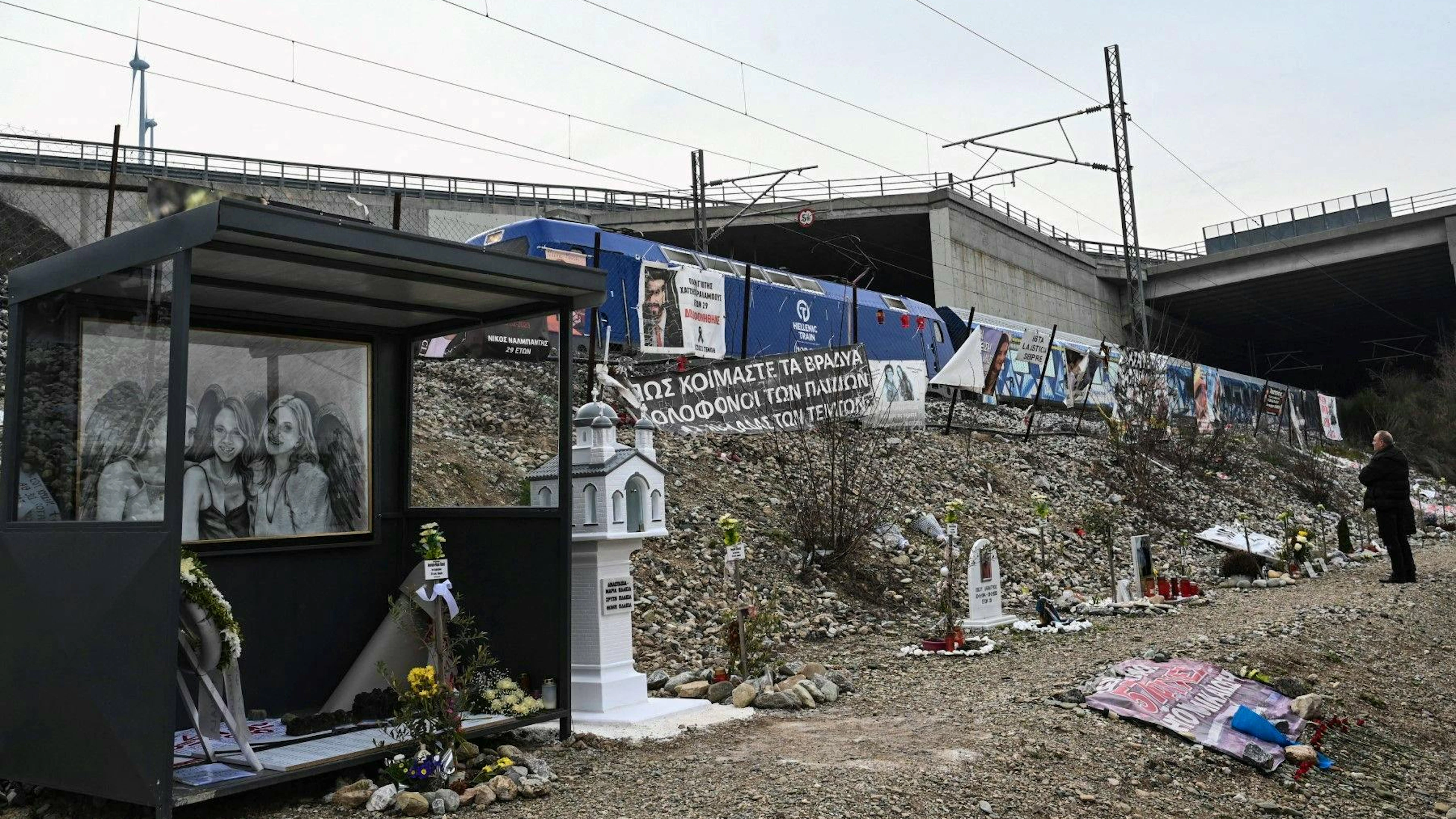Le 28 février 2023, à 23H22 (21H22 GMT), dans la vallée de Tempé (centre), un train de marchandises est entré en collision frontale avec un train convoyant quelque 350 personnes d'Athènes à Thessalonique (archives).