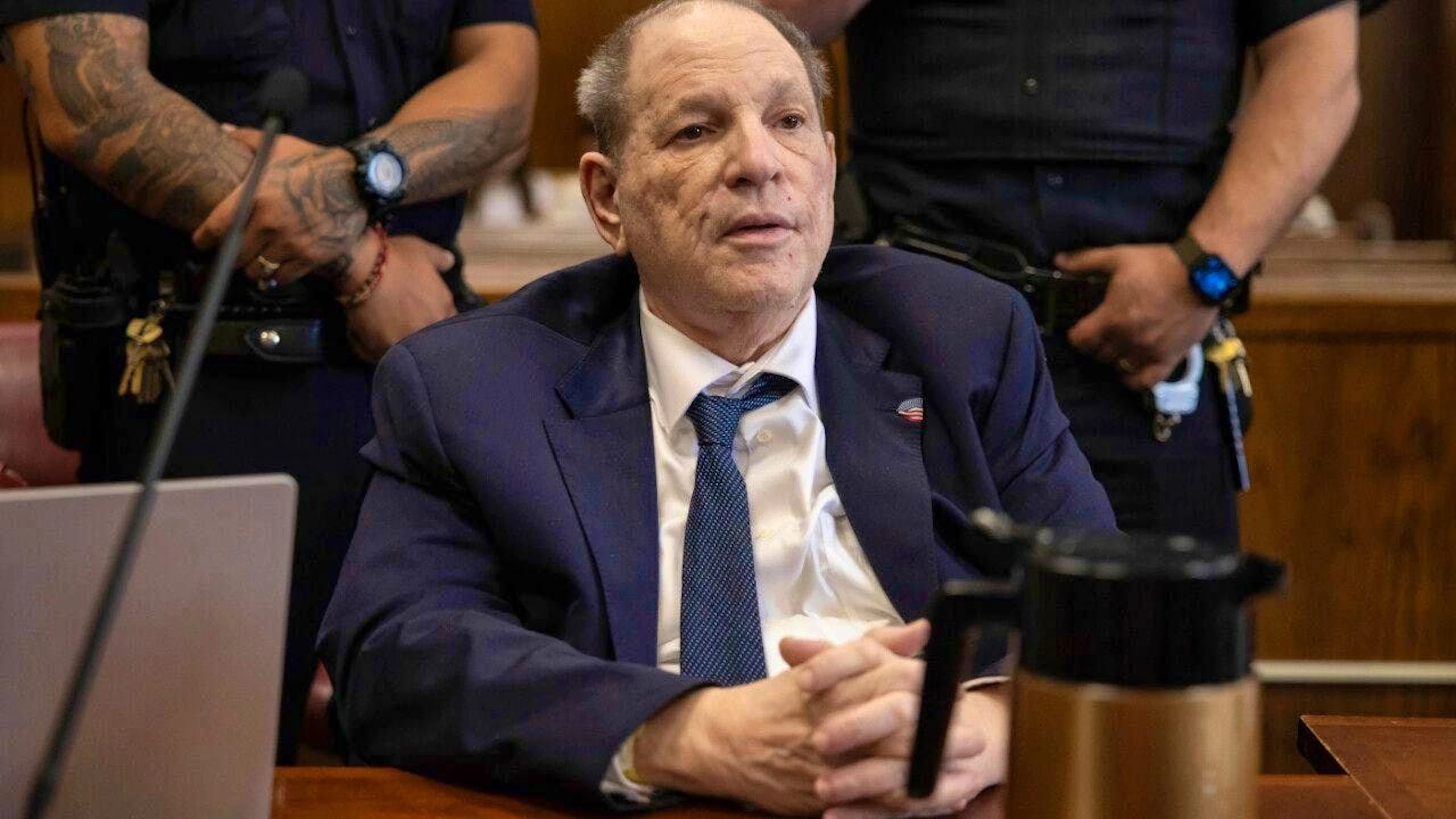 ARCHIVE - Former film producer Harvey Weinstein attends his retrial in Manhattan Criminal Court in New York in May 2025. Photo: Yuki Iwamura/AP/dpa