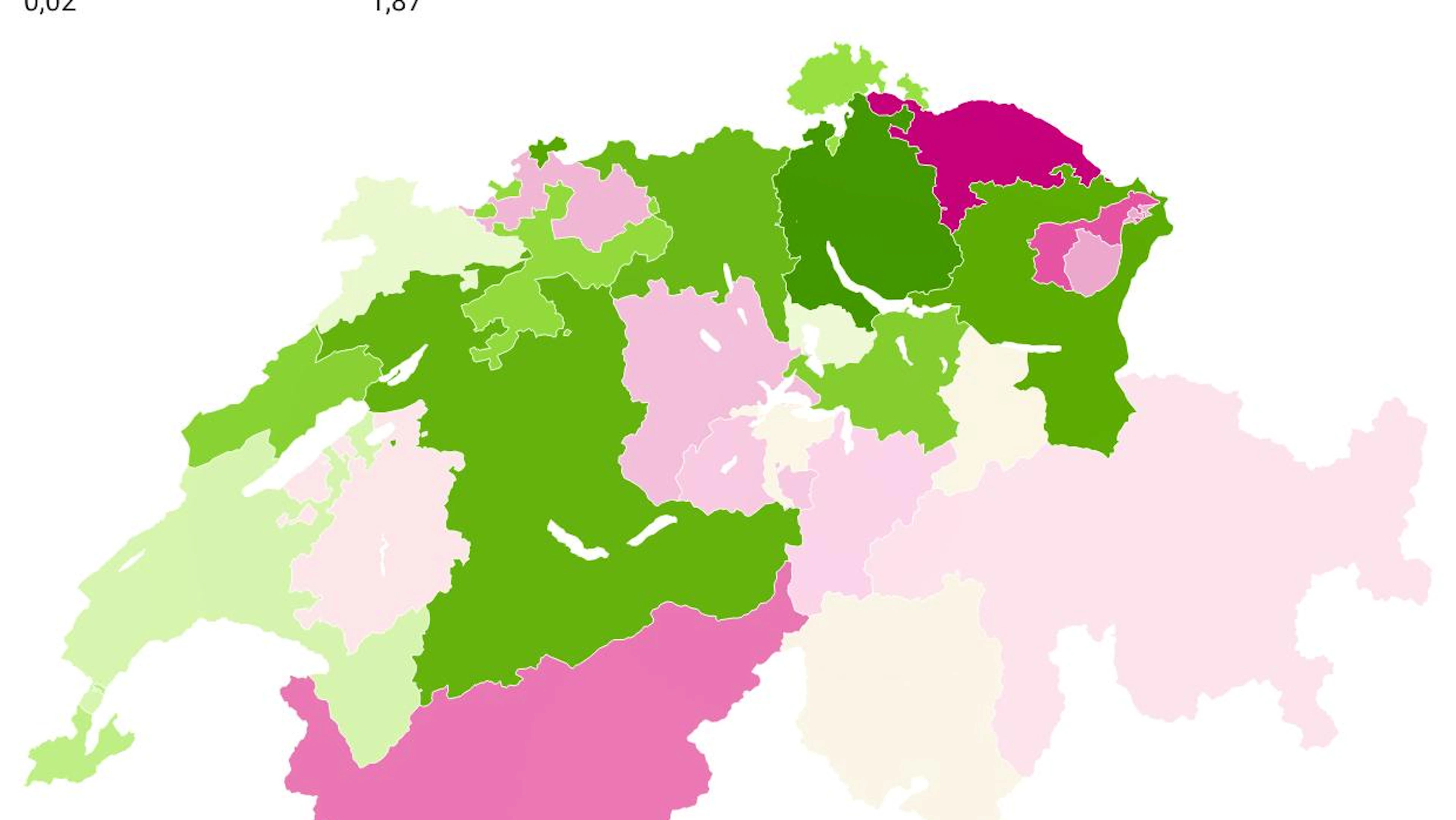 Die kantonalen Unterschiede bei den ungültigen Stimmen sind gross.
