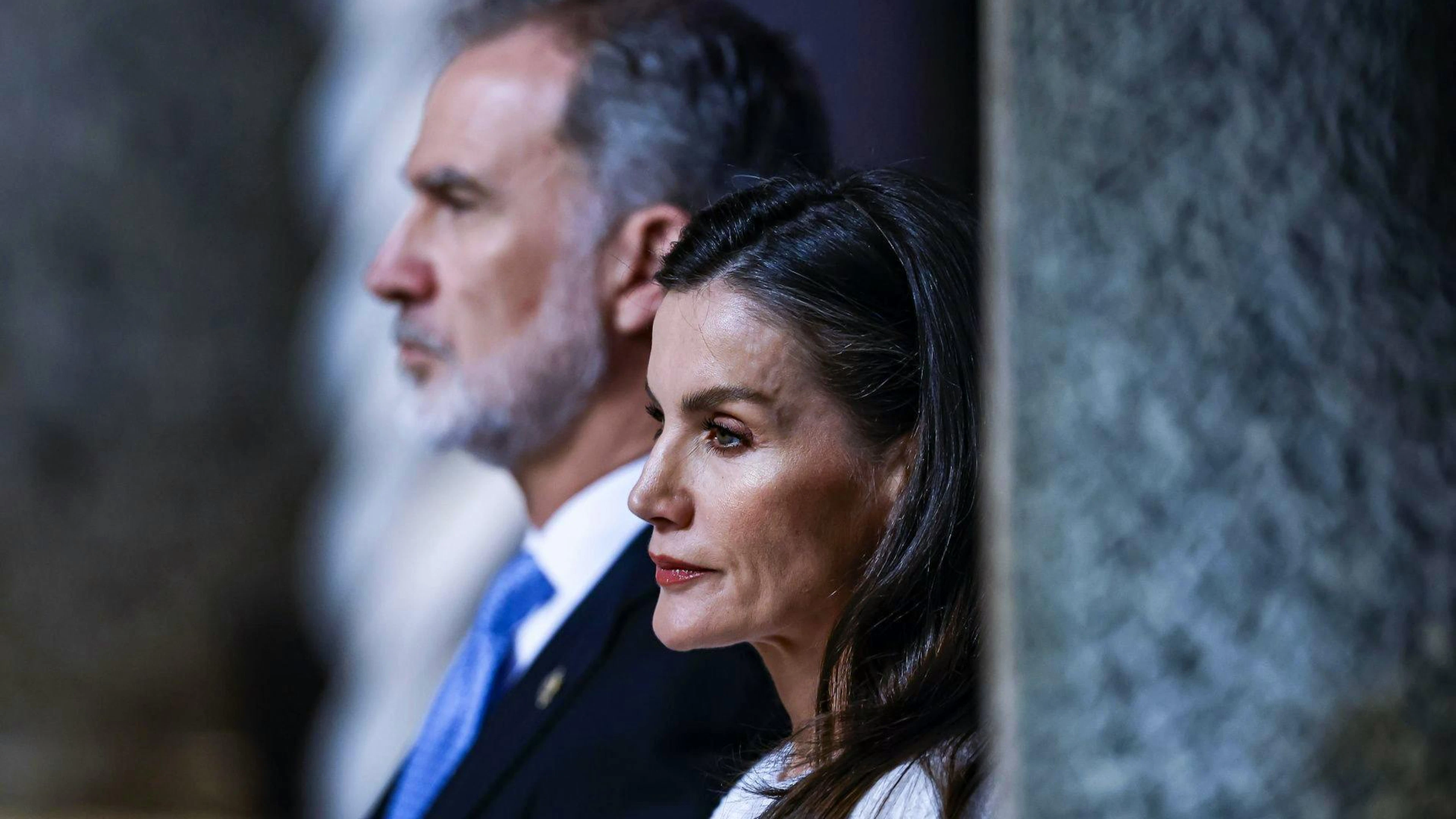 Il re Felipe VI di Spagna e la regina Letizia nella Basilica di Santa Maria Maggiore.