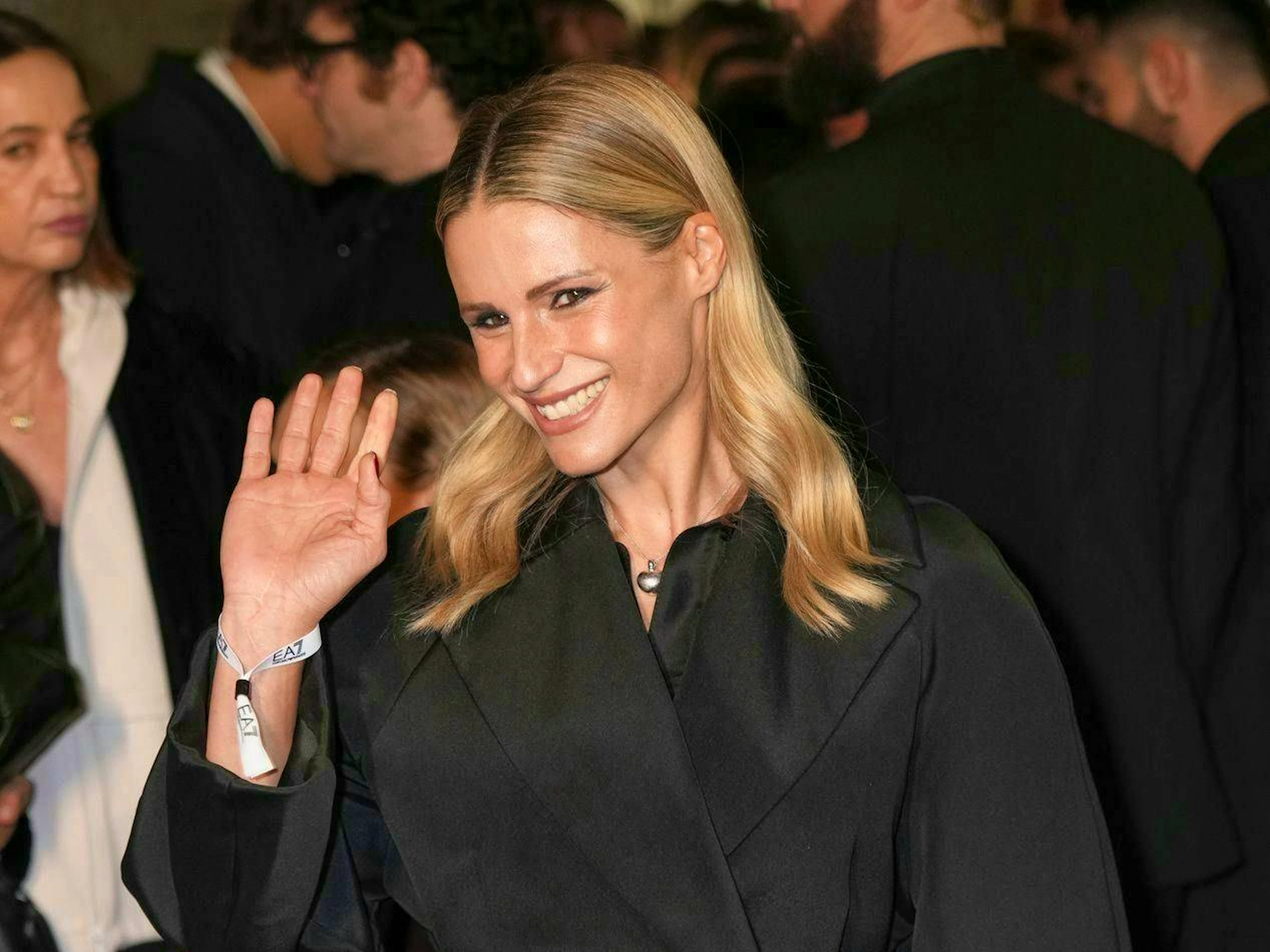 Michelle Hunziker a un evento per le Olimpiadi Invernali Milano Cortina 2026 al negozio di Armani. (immagine d'archivio)