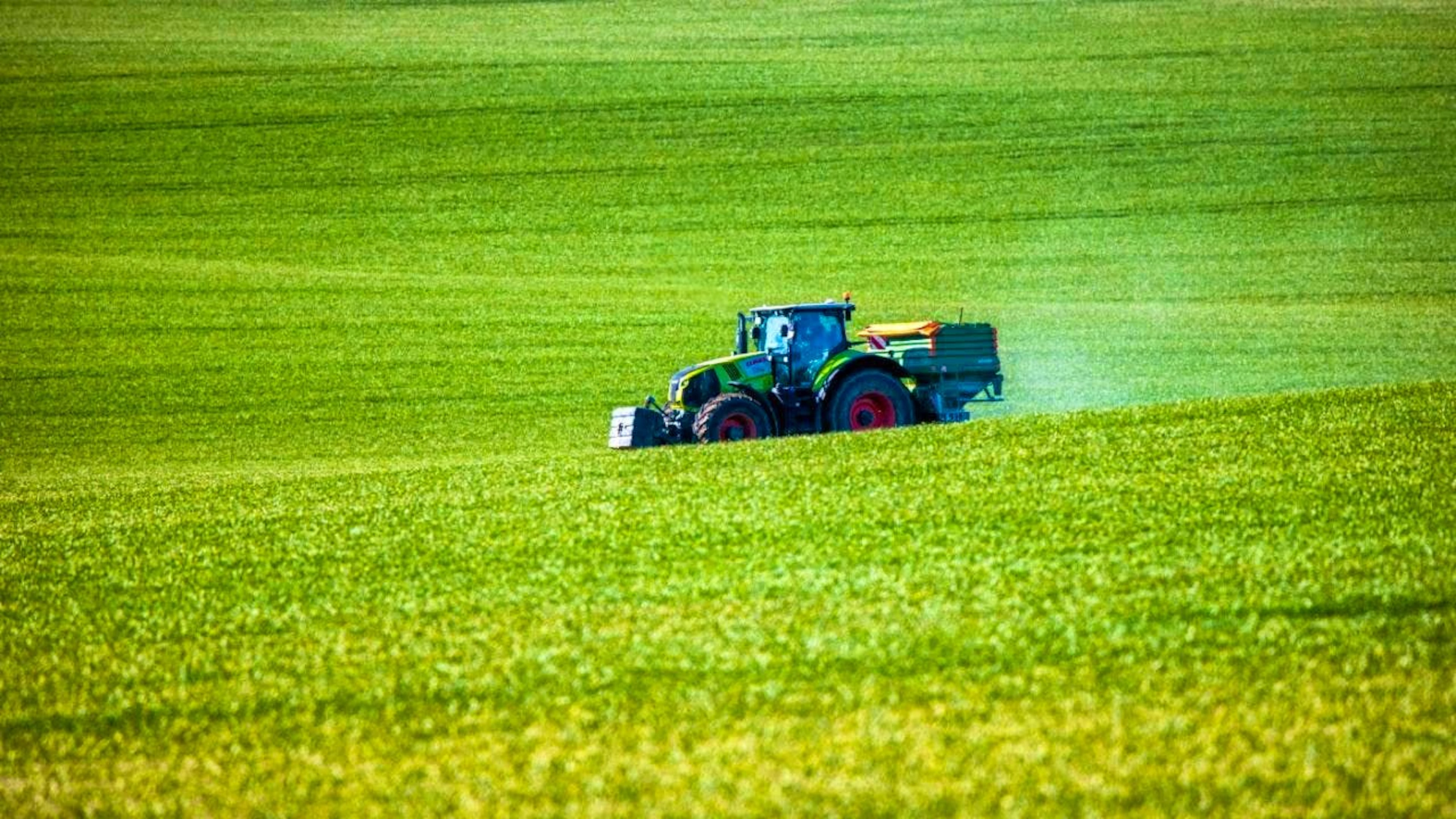 Mineral fertilizer is not edible - but it helps to feed humanity. Because without fertilizer, harvests would be much lower. (archive picture)