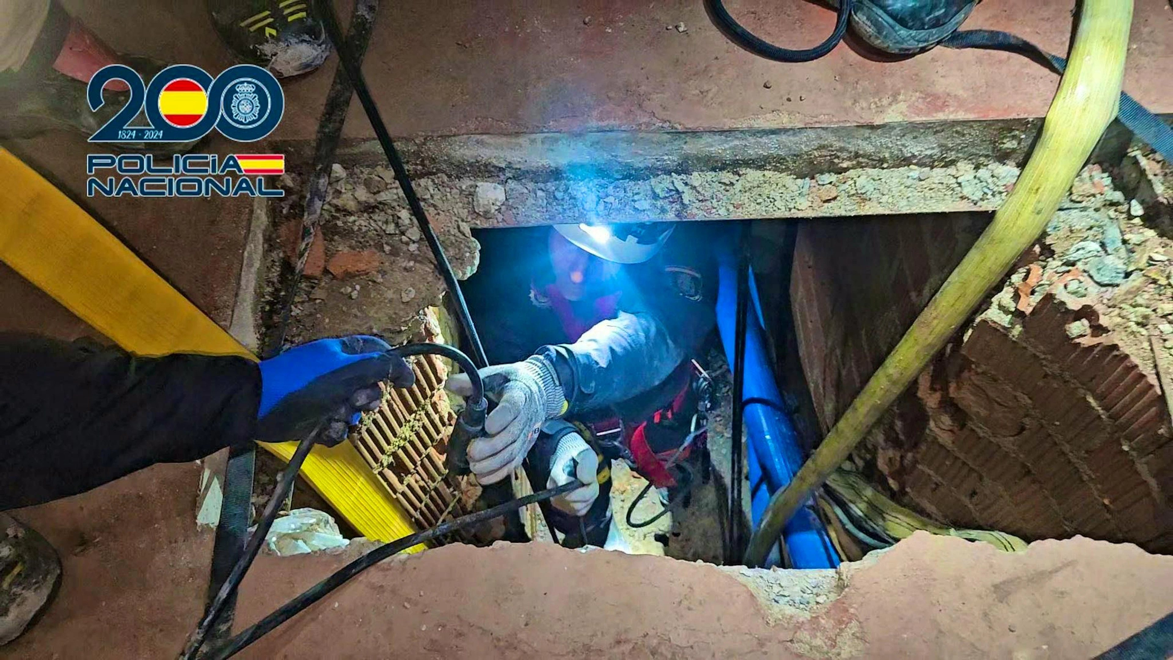 The tunnel was presumably used to smuggle drugs to Europe. (Photo handout)