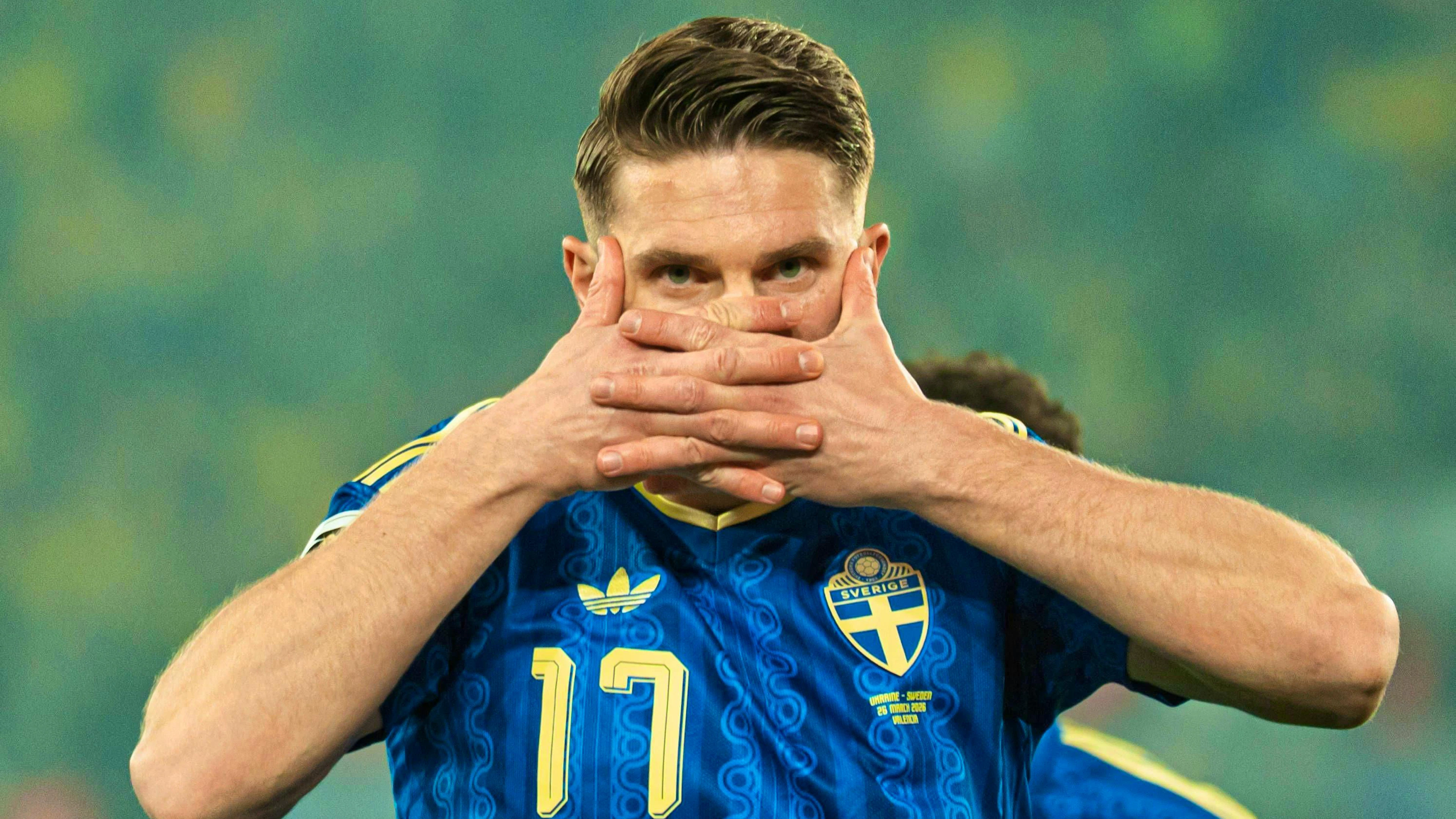 Viktor Gyökeres scored a treble against Ukraine.