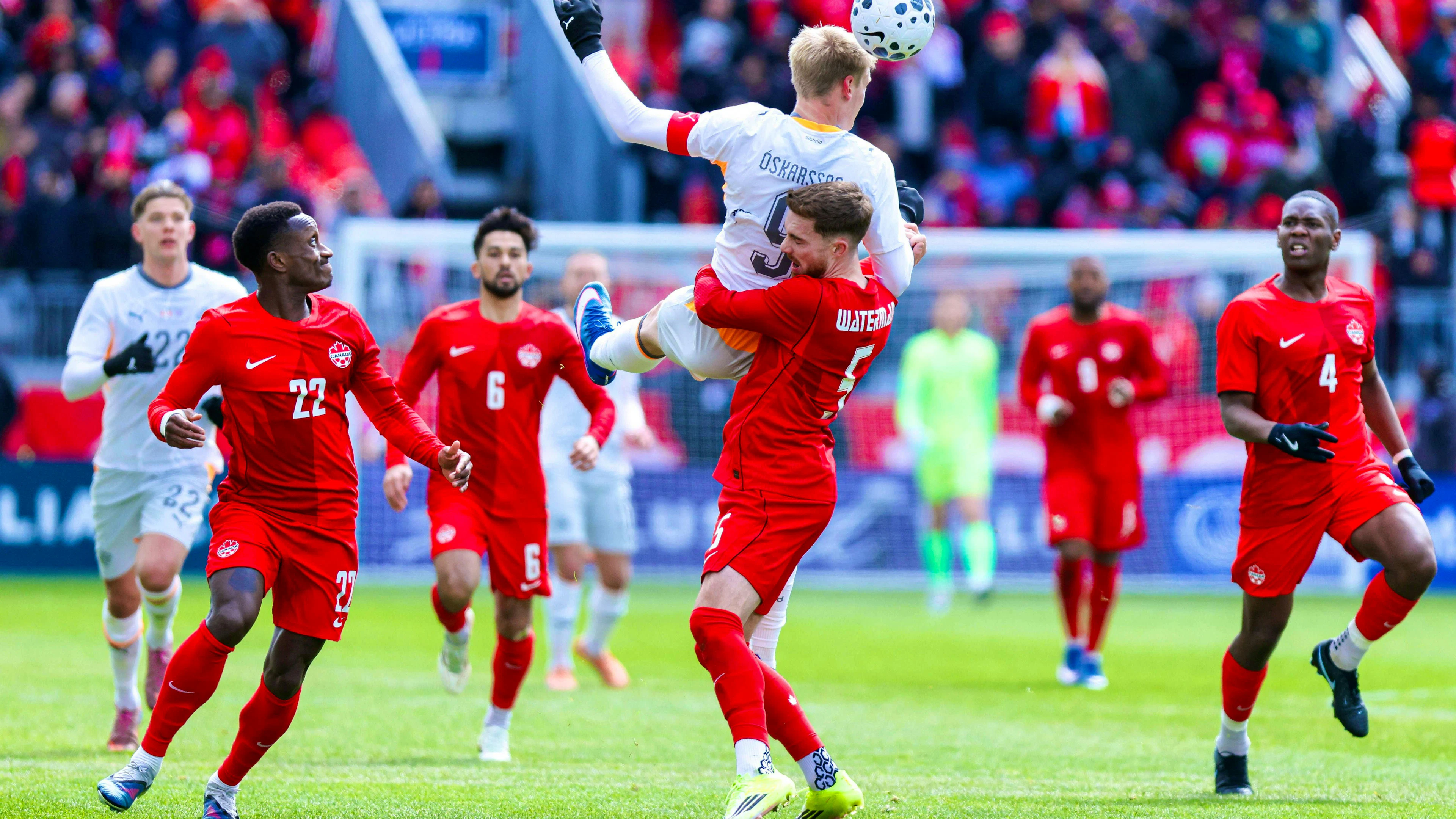 Canada draws 2-2 with Iceland.