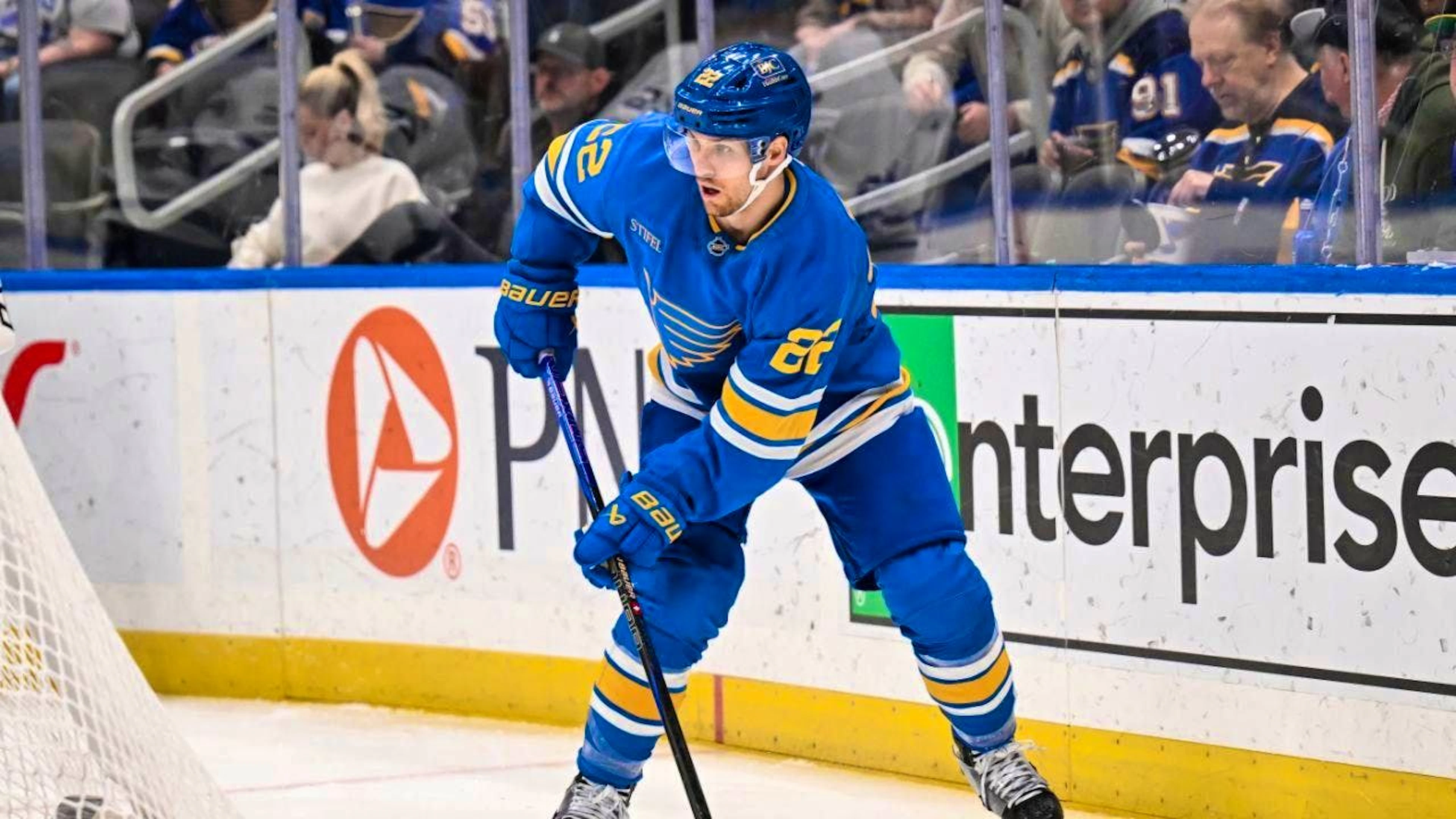 The St. Louis Blues with Pius Suter (picture) have to admit defeat to Los Angeles again