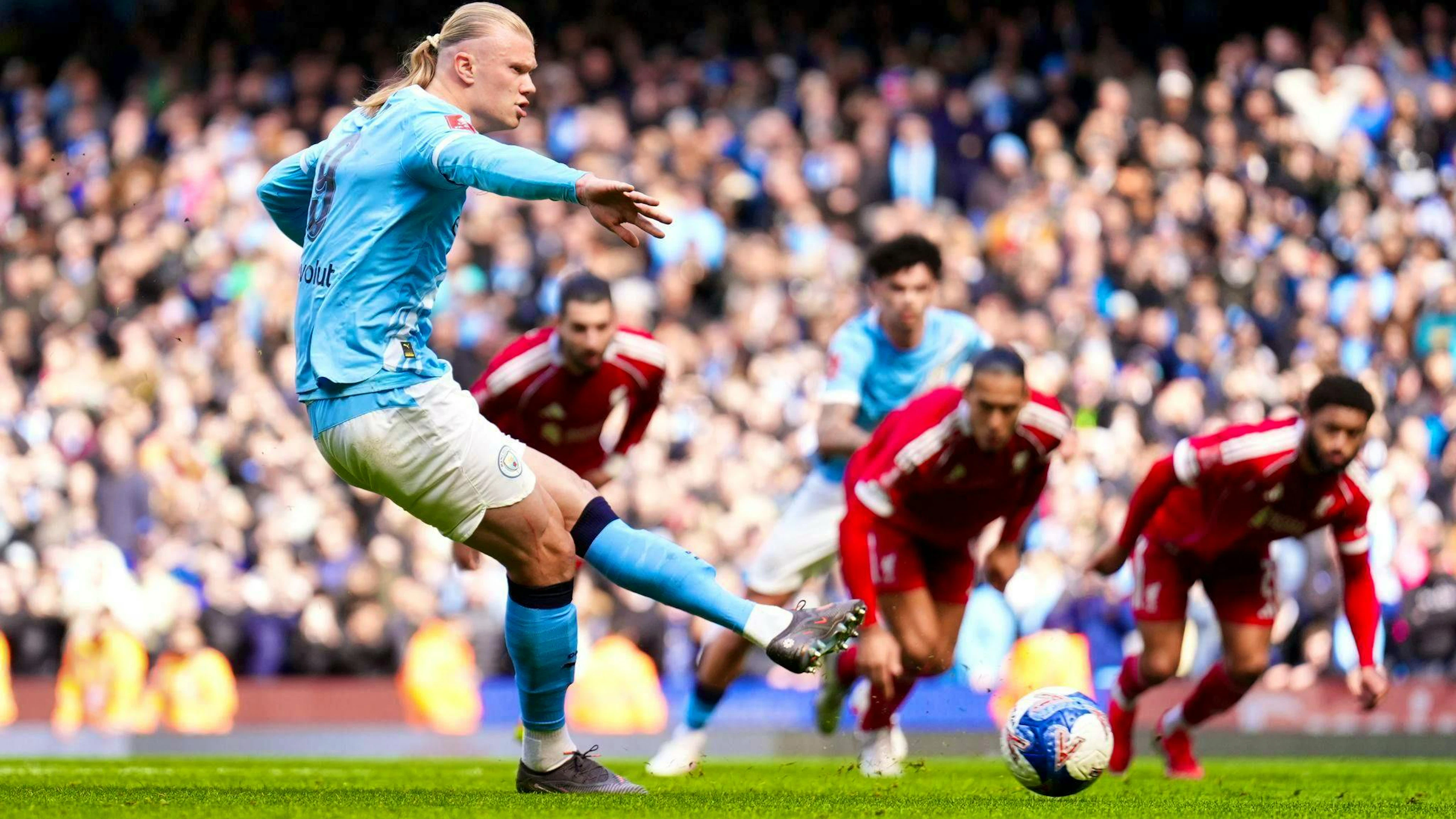 Scores from the penalty spot: Erling Haaland.