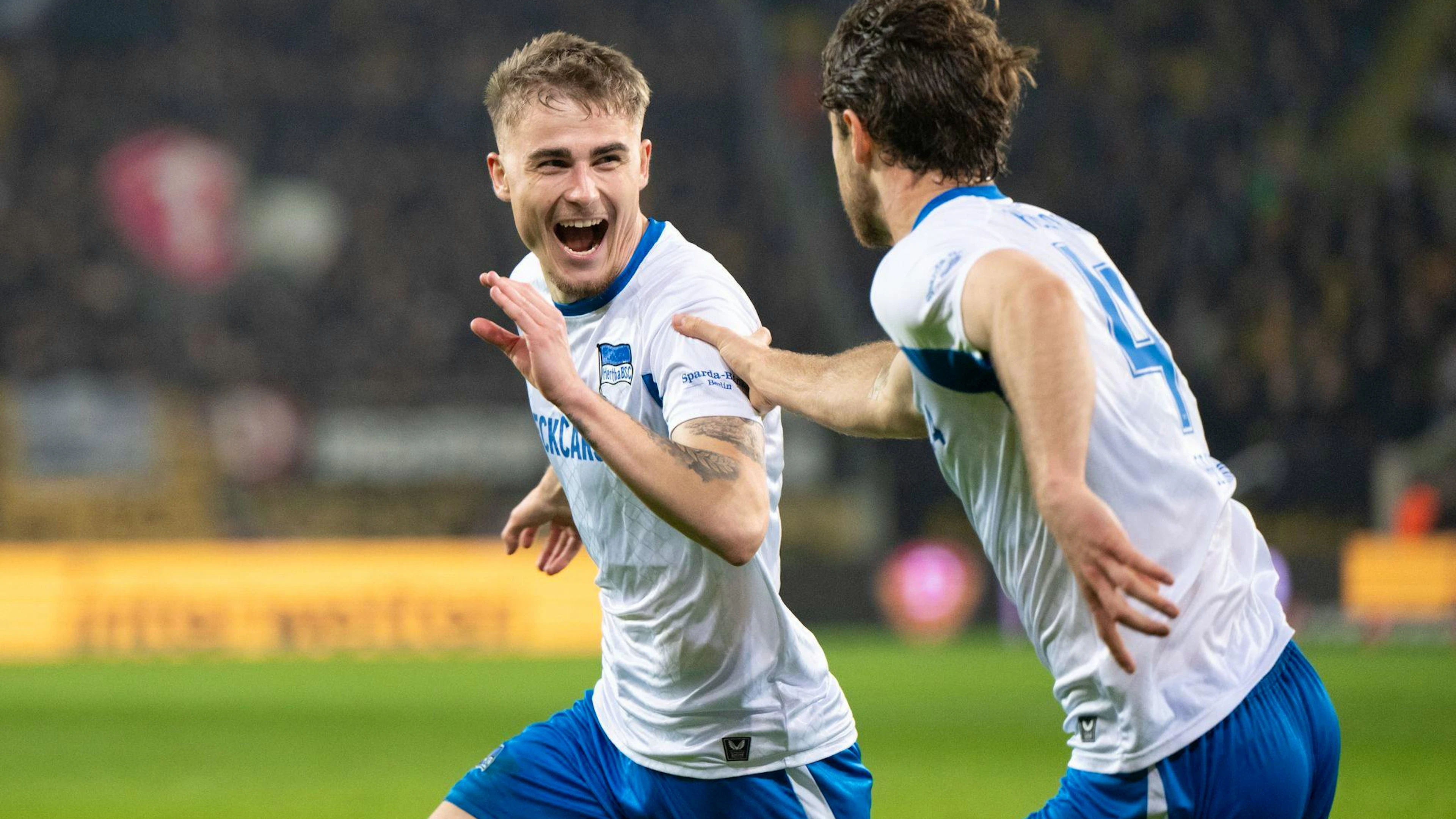 Herthas Marten Winkler erzielte den Siegtreffer gegen Dynamo.