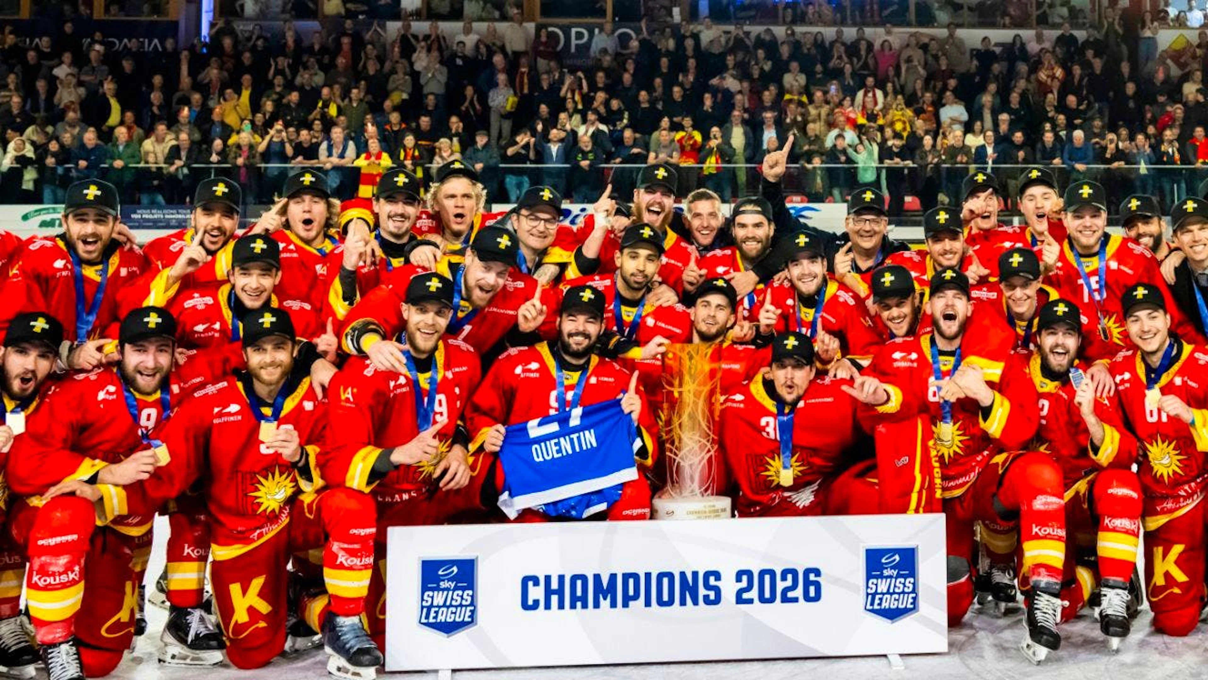 Sierre s'est adjugé le titre en Swiss League devant son public mardi.