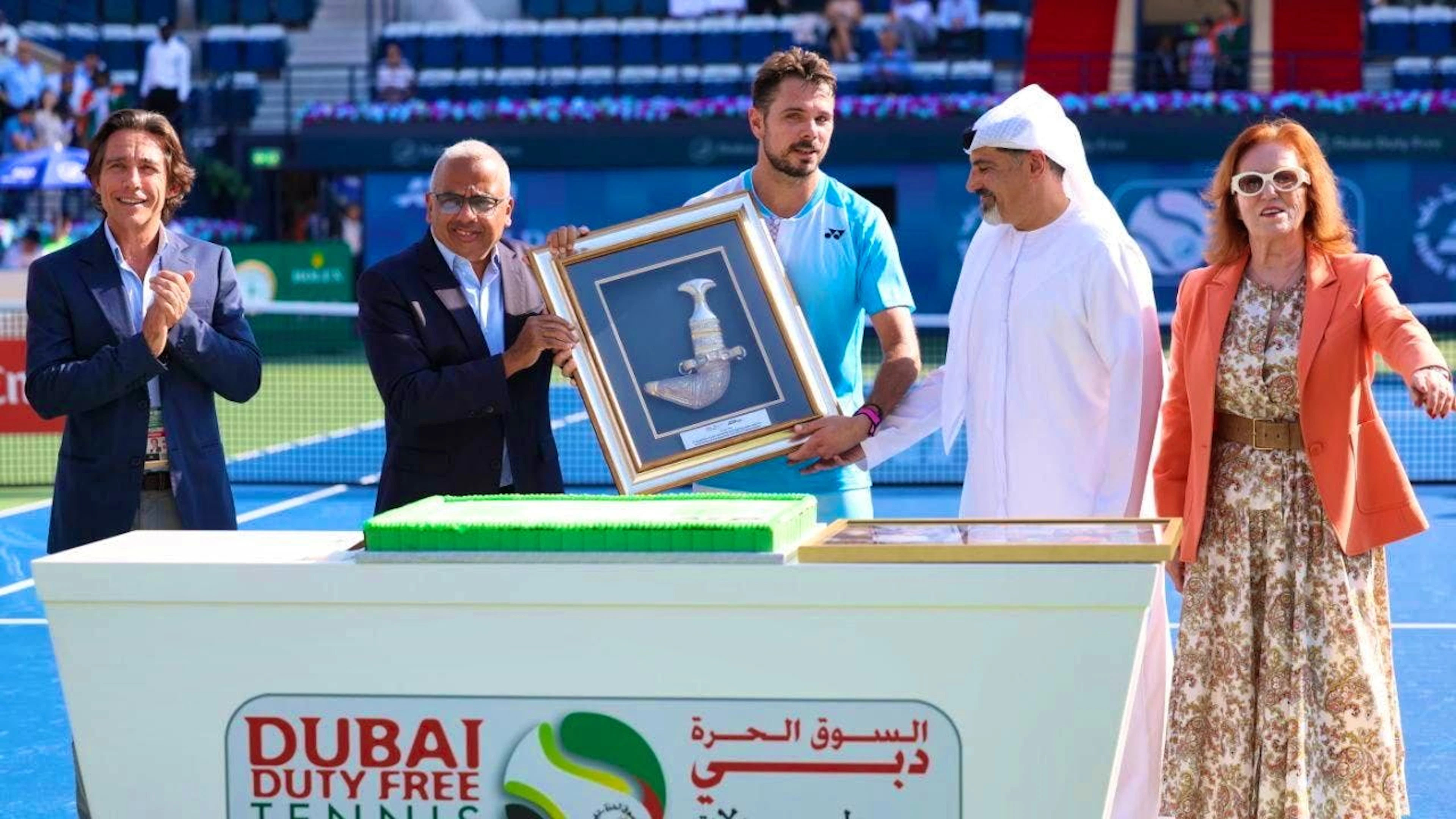 The ceremonies that follow defeats (like the one in the picture in Dubai) take some getting used to for Stan the Man