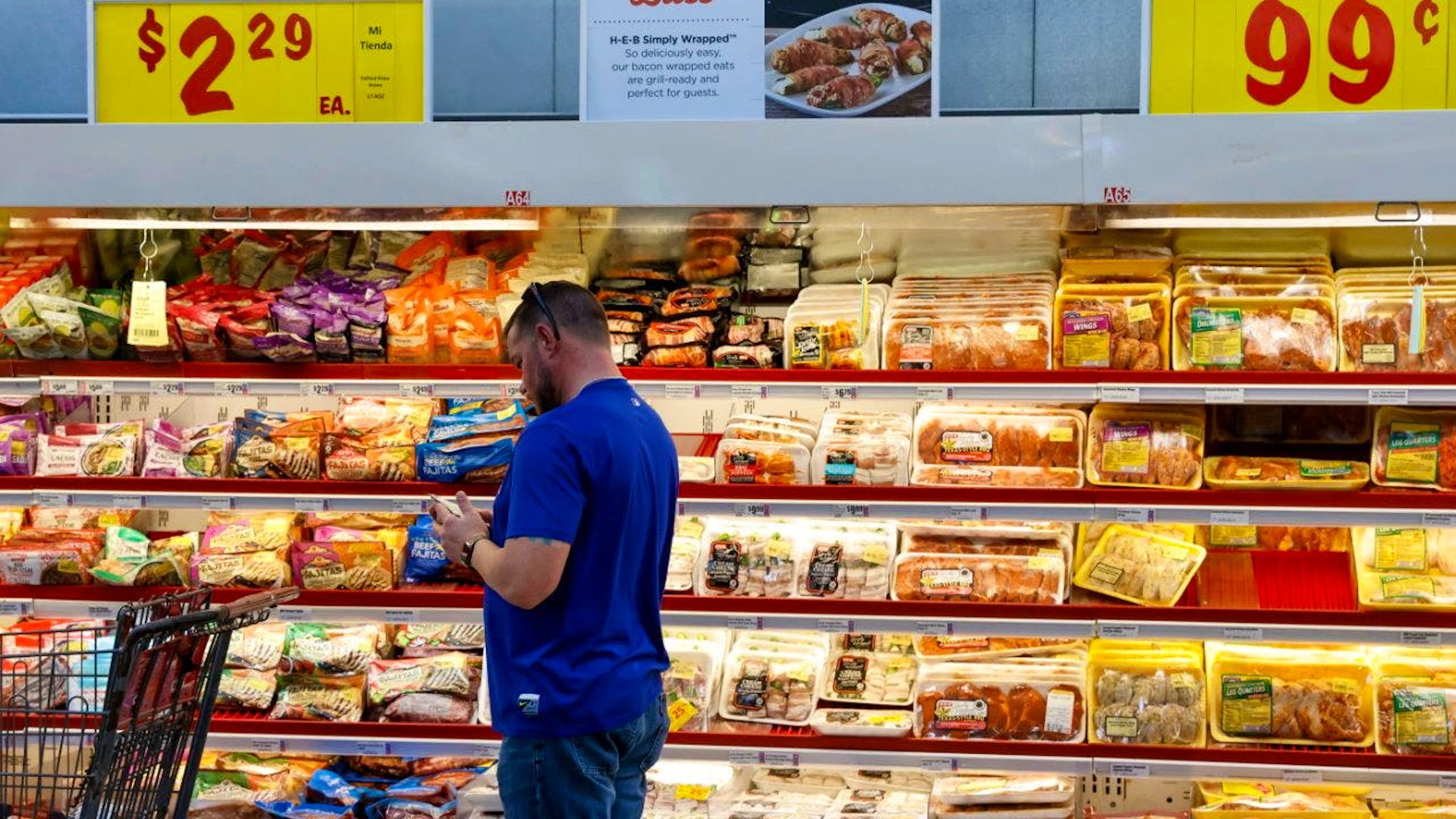 L'inflation s'est fortement accélérée en mars aux Etats-Unis à 3,3% sur un an, reflétant l'envolée des prix à la pompe consécutive à la guerre au Moyen-Orient. (archives)