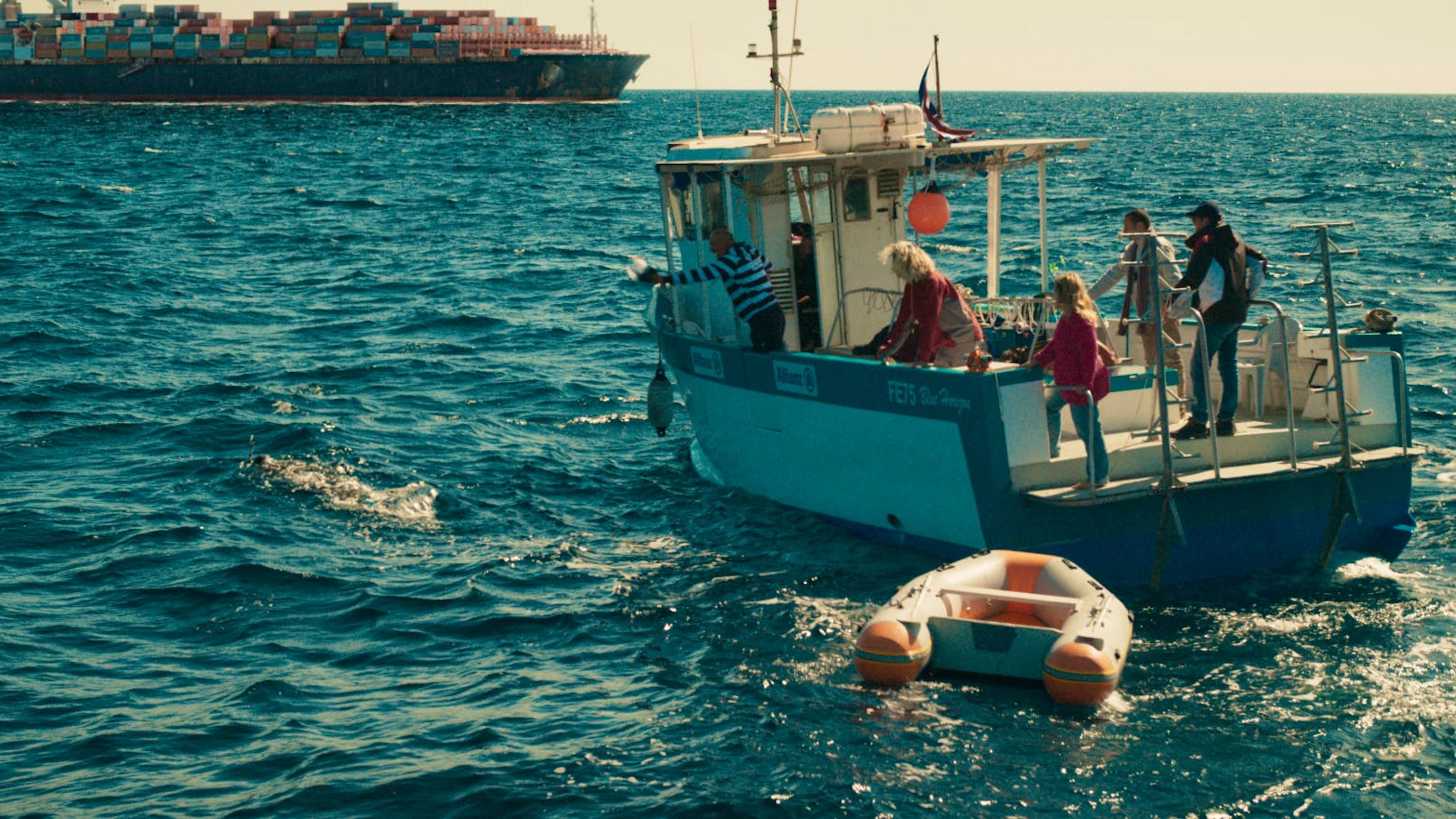 Pour l'équipe du film, tourner en mer n'a pas été de tout repos.
