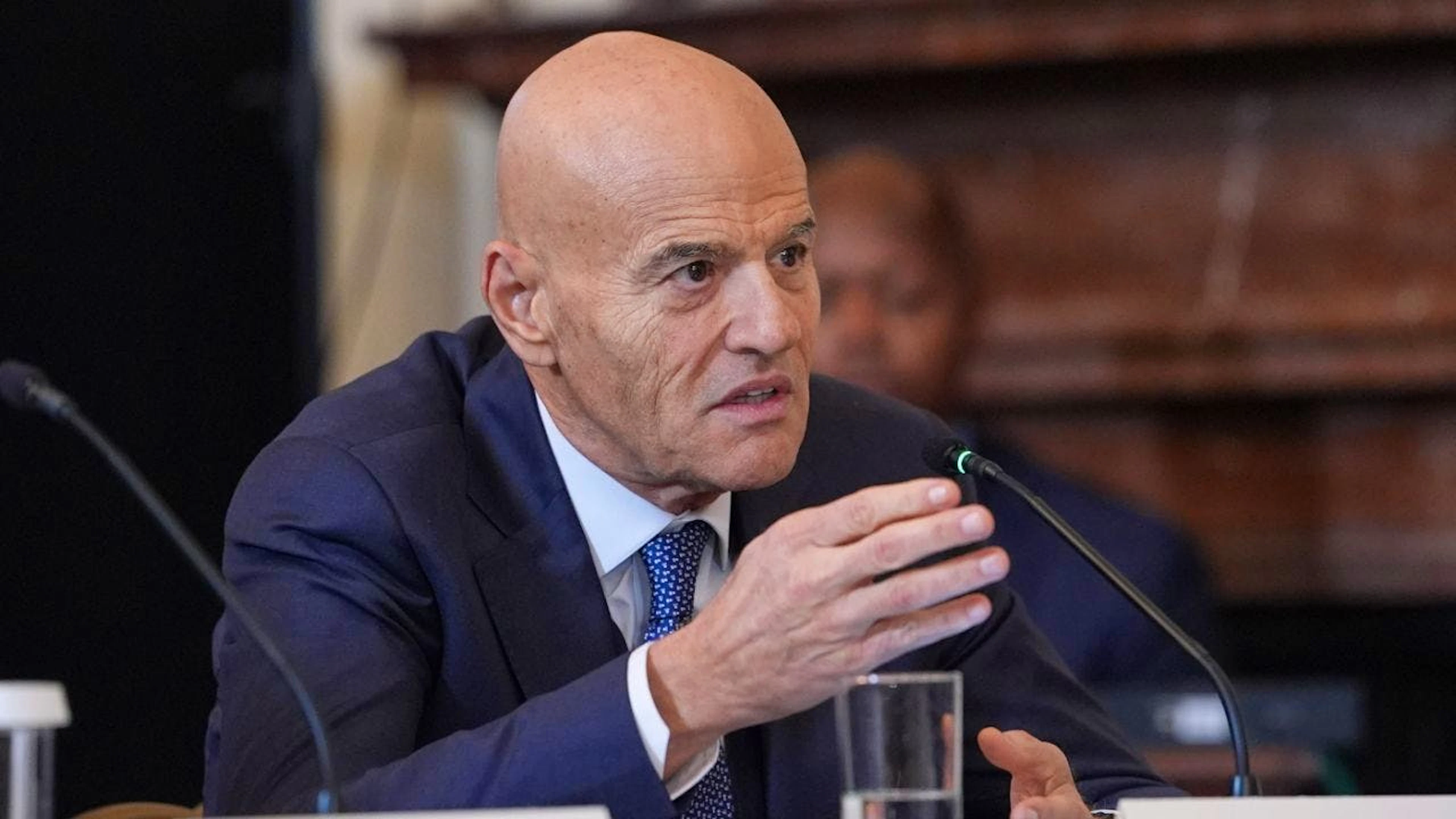 Le patron du béhémoth transalpin des hydrocarbures se prononçait dans un centre de dormation de l'extrême droite iltalienne. (archive)