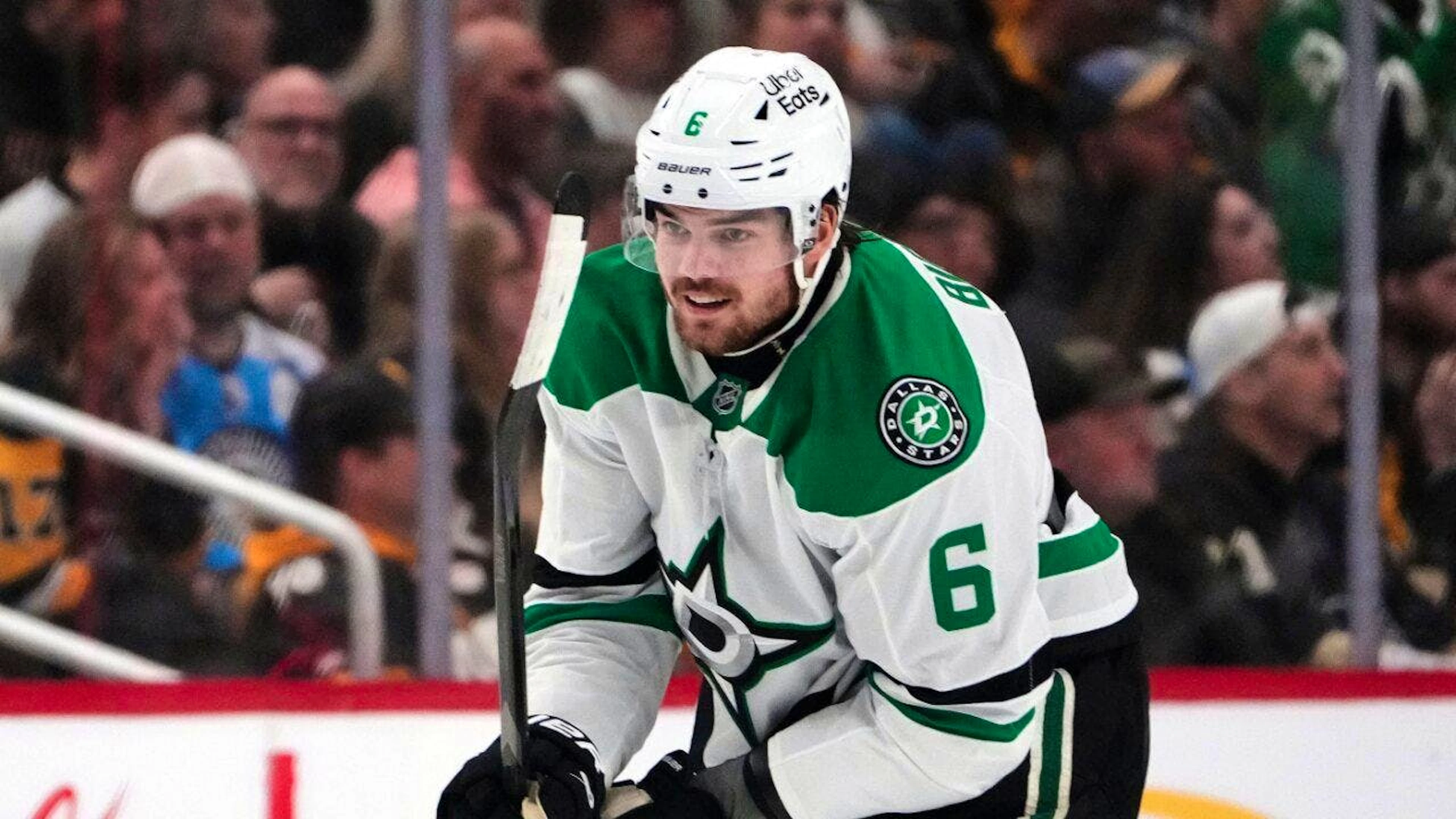 Dallas' Verteidige Lian Bichsel freut sich auf die anstehenden Playoffs – und dass er ab kommender Saison endlich für die Schweizer Nationalmannschaft auflaufen darf