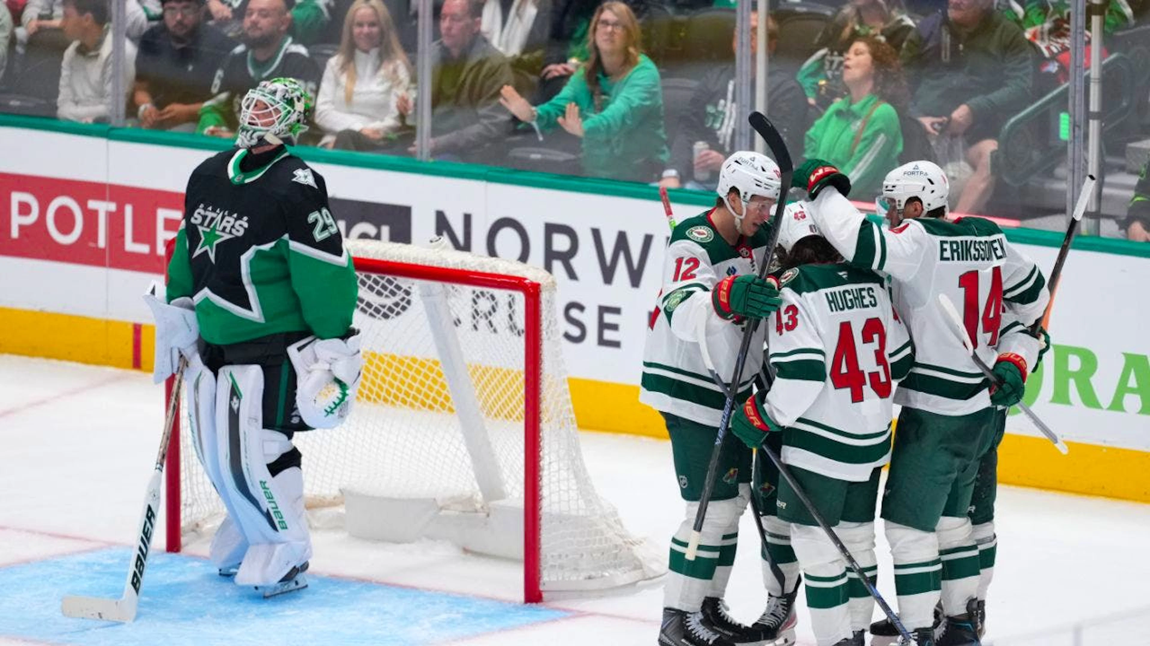 Die Minnesota Wild bejubeln den klaren Auswärtssieg bei den Dallas Stars