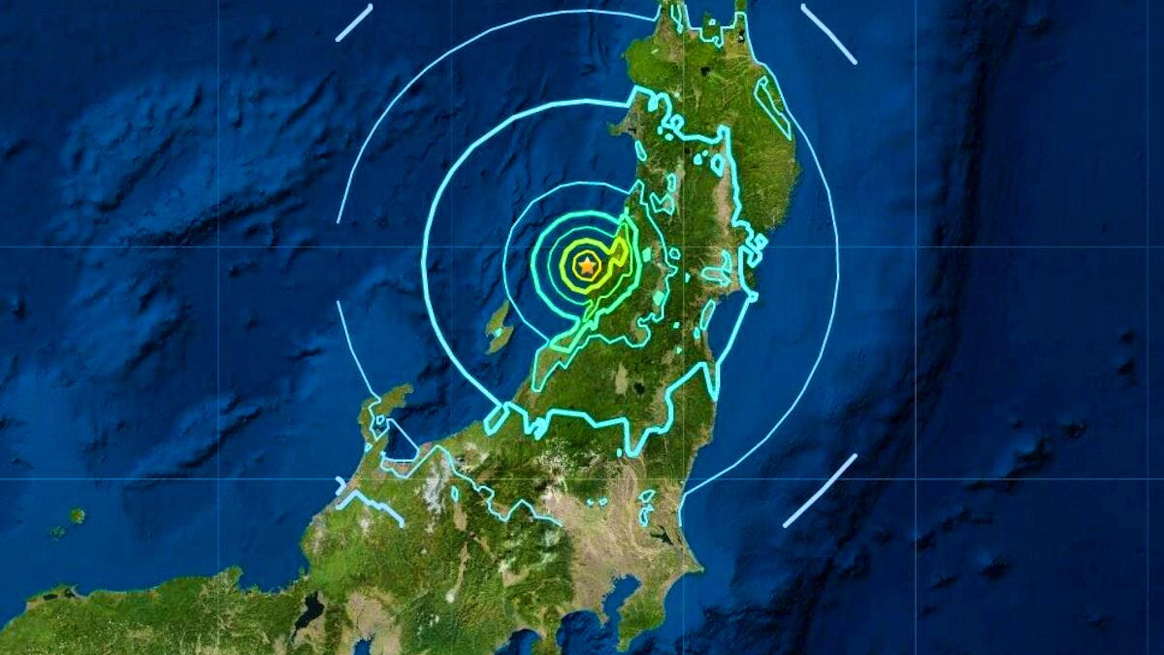The epicenter of the earthquake was in the Pacific.