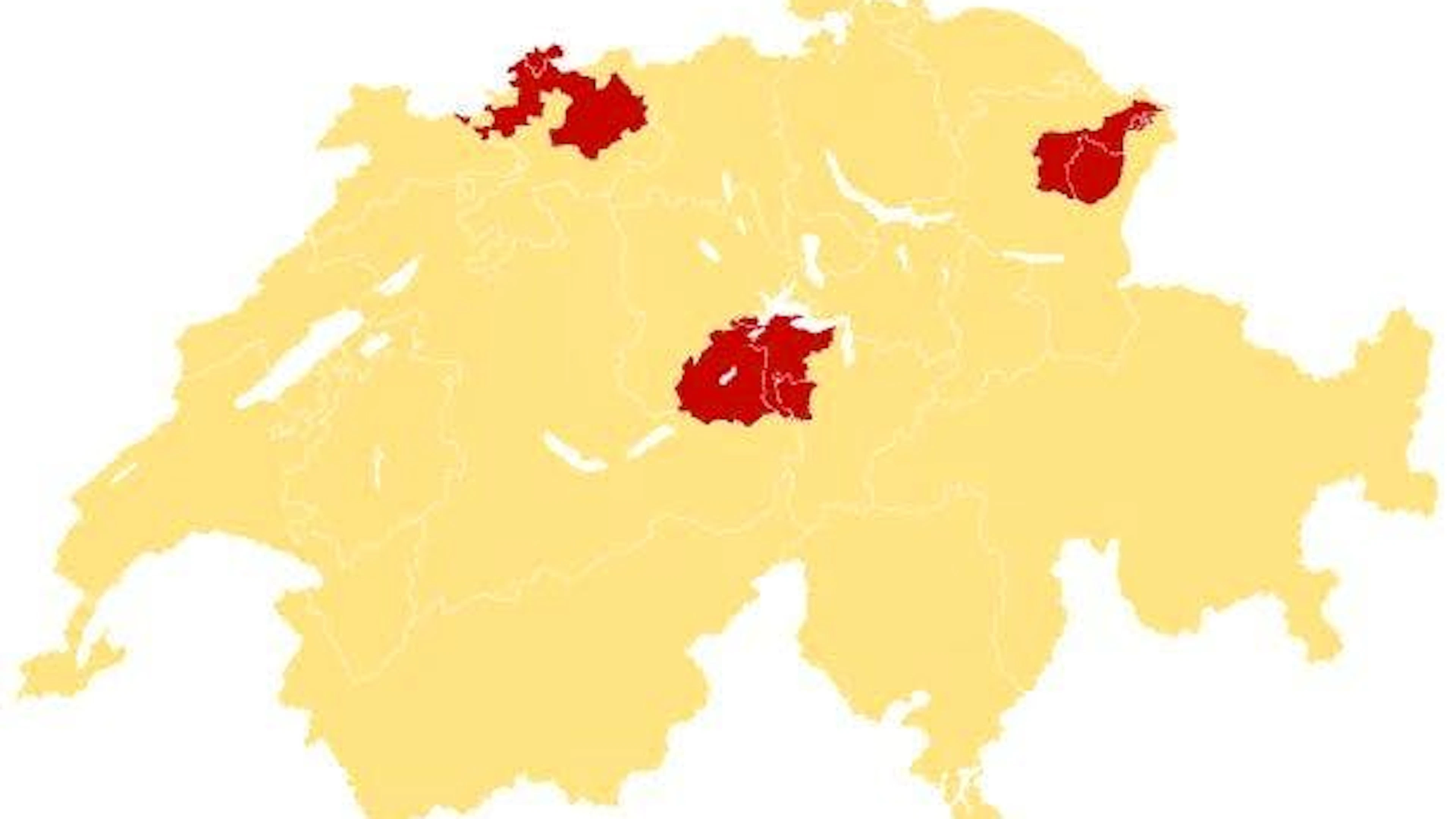 The cantons of Basel-Stadt, Basel-Landschaft, Obwalden, Nidwalden, Appenzell Innerrhoden and Ausserrhoden only count as half cantons when it comes to constitutional amendments.