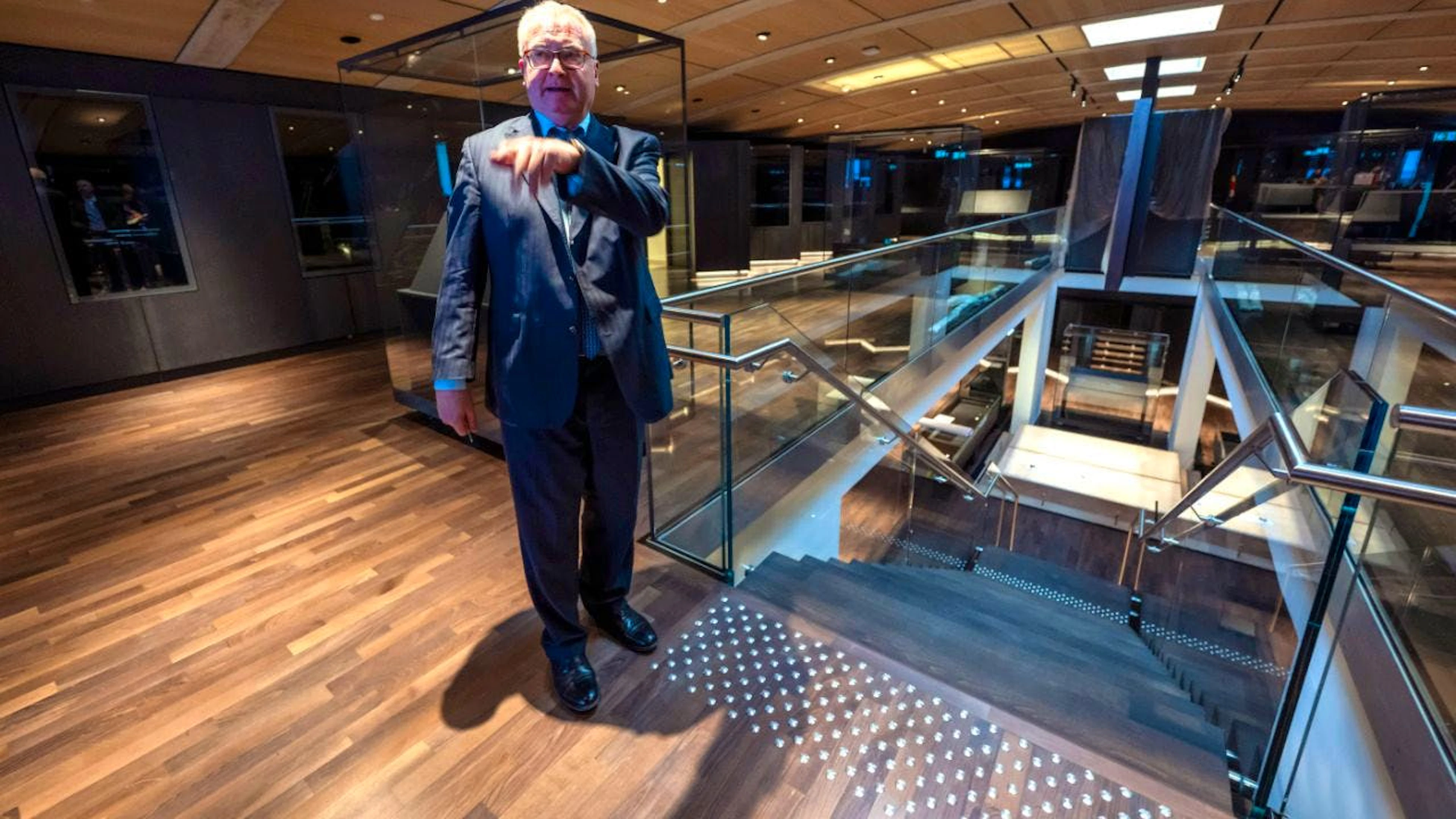 Jacques Berchlold, directeur de la Fondation Martin Bodmer, a présenté jeudi les espaces rénovés du site qui sera réouvert au public le 18 septembre.