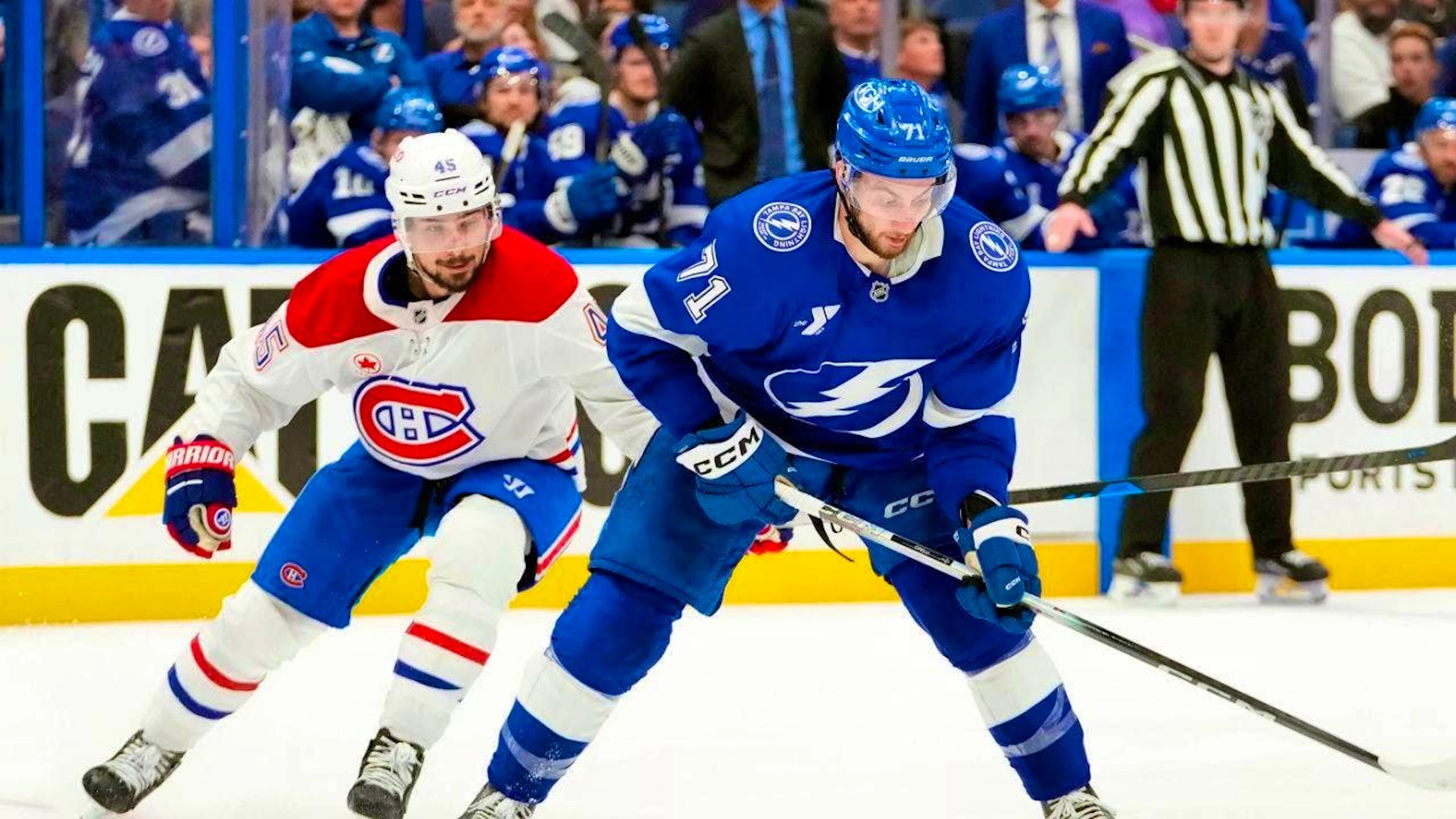 The Montreal Canadiens win against the Tampa Bay Lightning