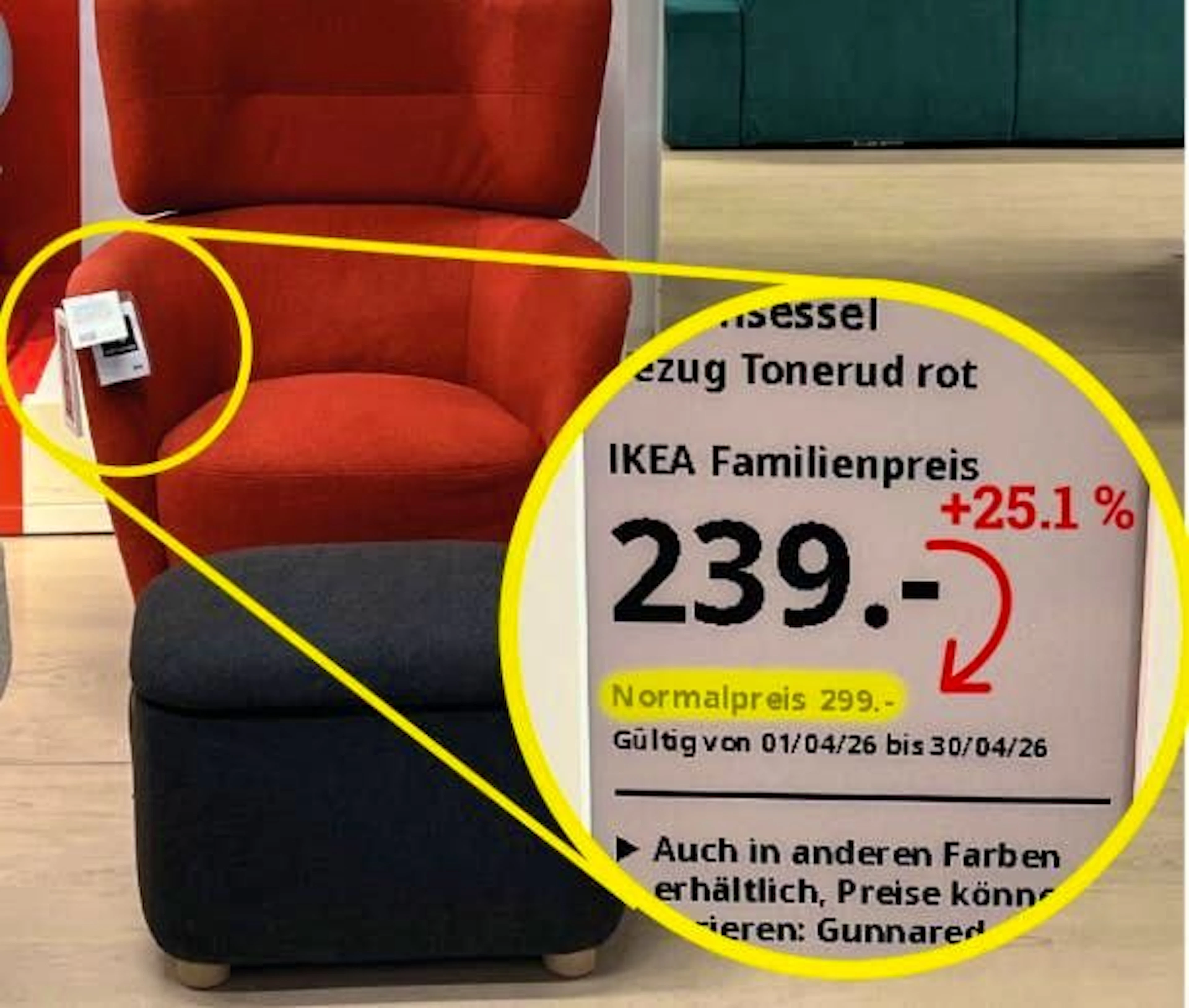 Le etichette dei prezzi di Ikea sono oggetto di critiche.