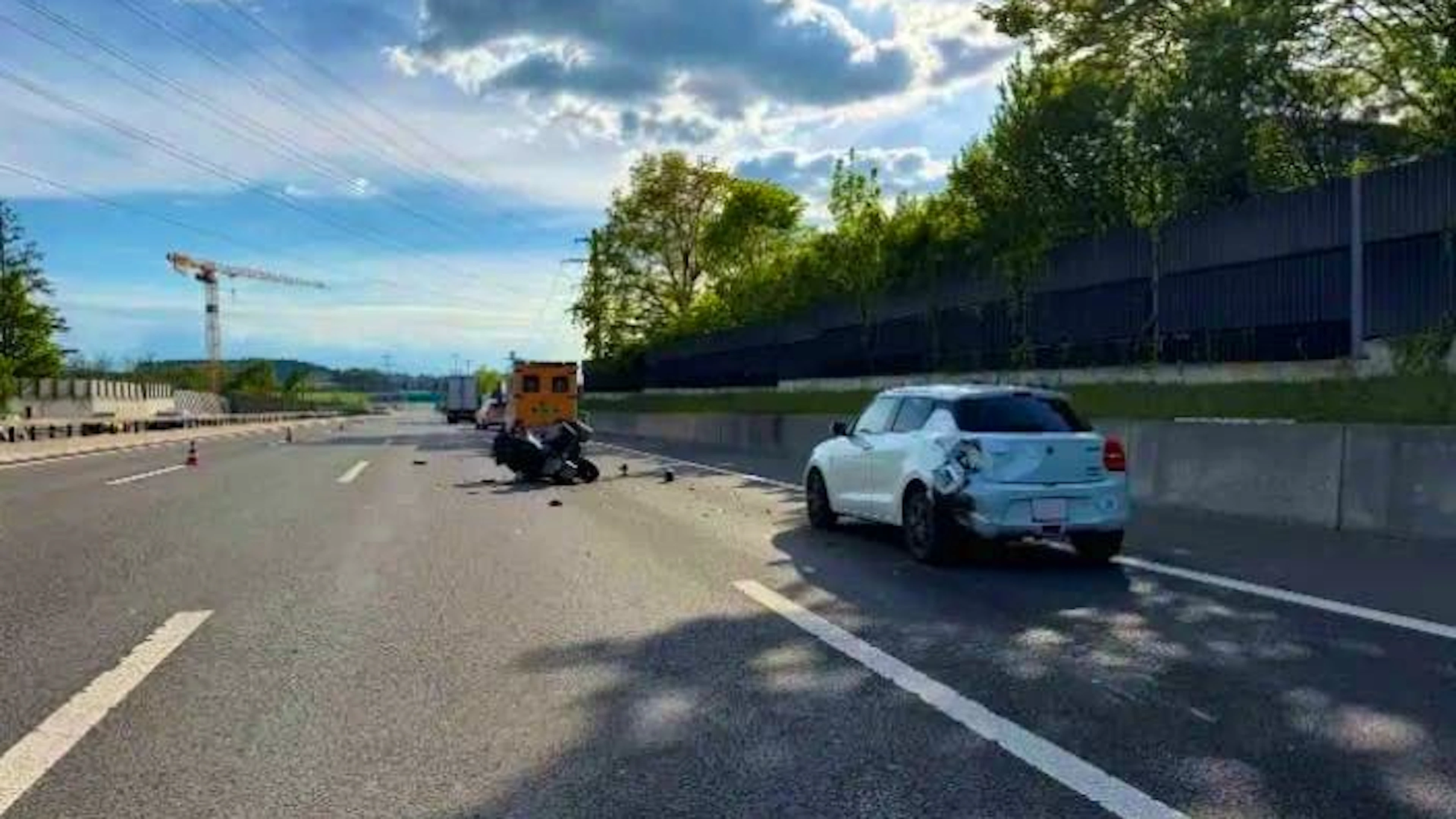 The motorcycle rider died in the accident. 