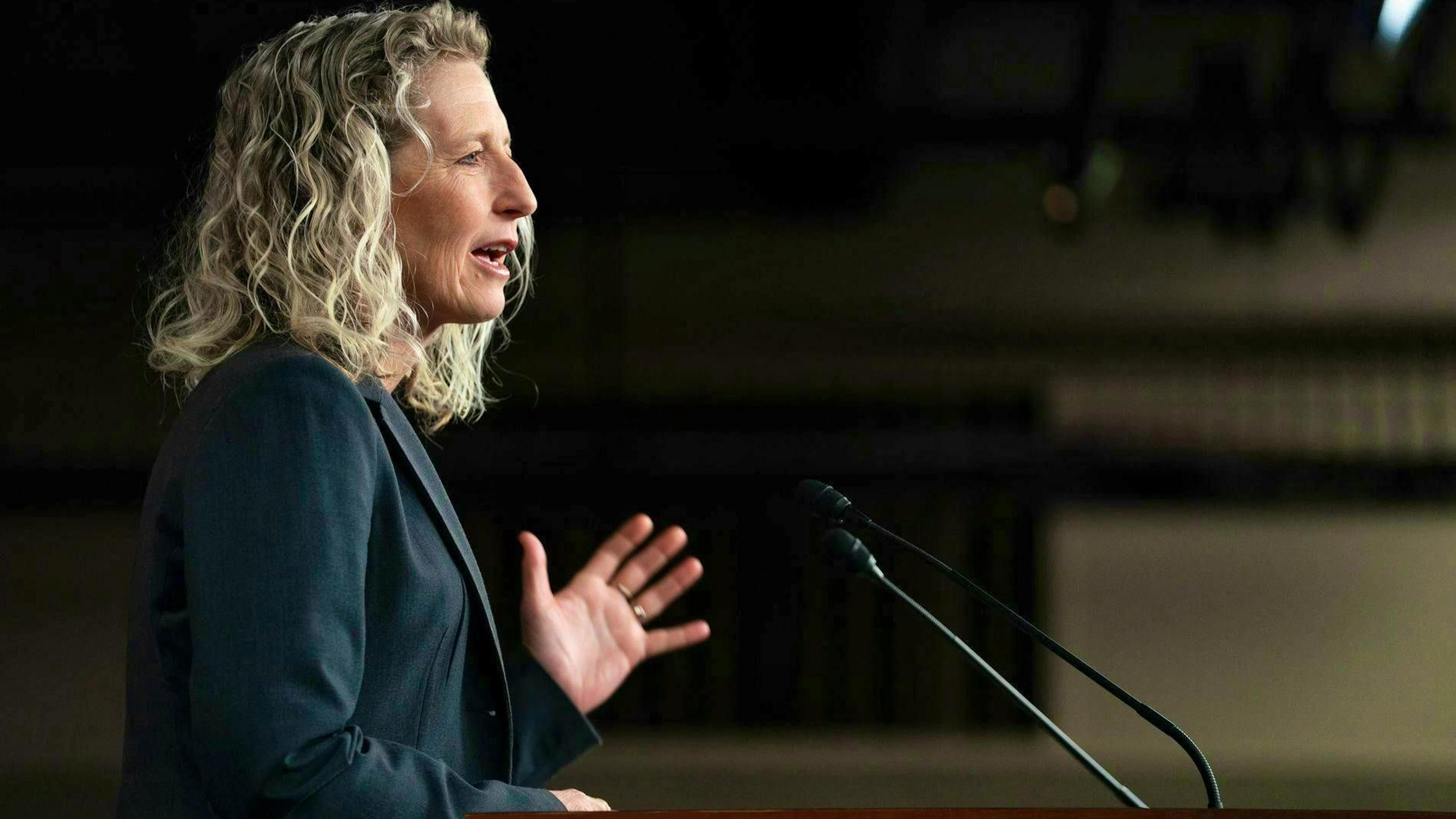 Jen Kiggans from Virginia is swimming against the tide with the Republicans.