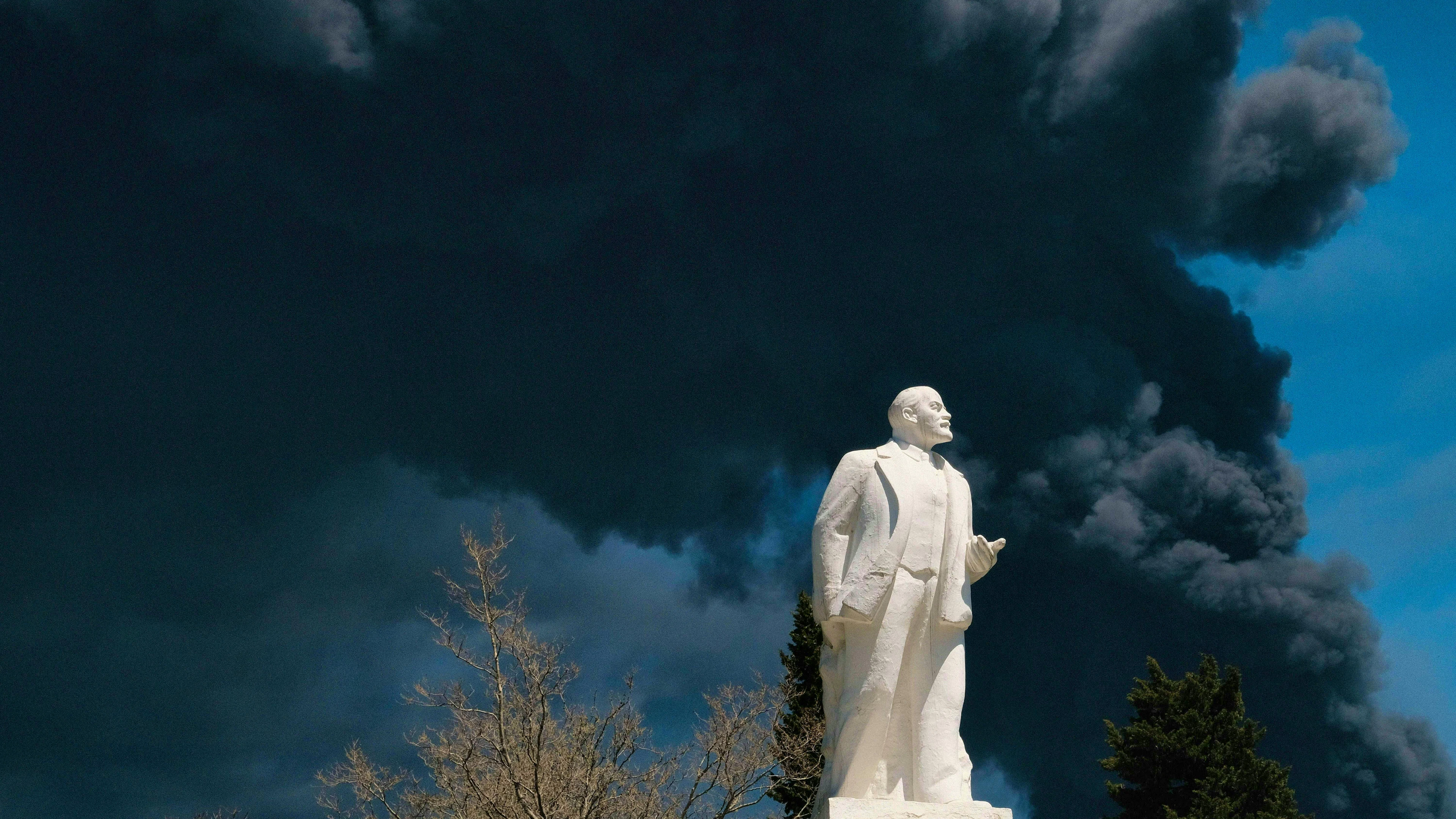 Columns of dark black smoke have been billowing over the Russian oil city of Tuapse for days.