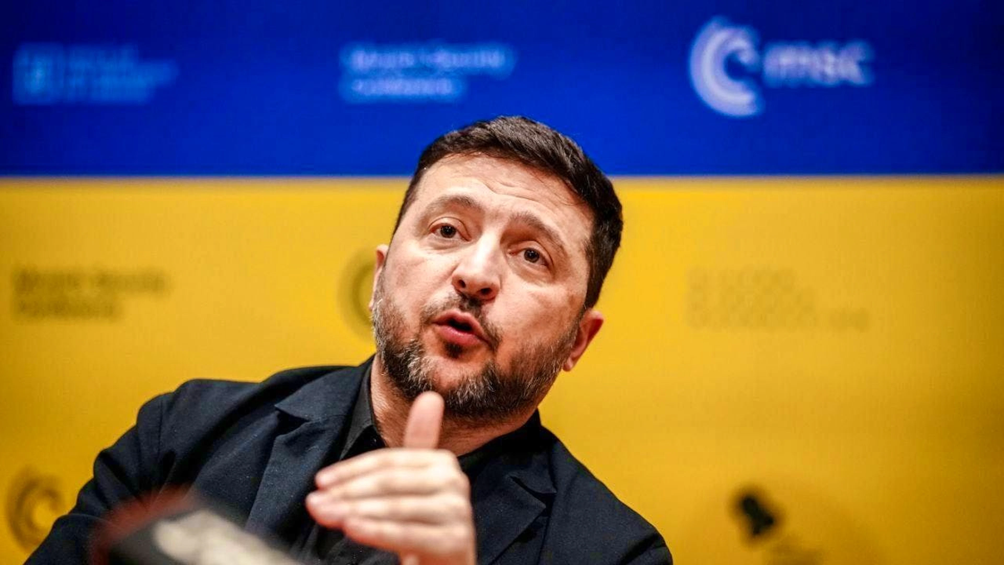 ARCHIVE - Volodymyr Zelensky, President of Ukraine, at a press conference. Photo: Kay Nietfeld/dpa/Archive picture