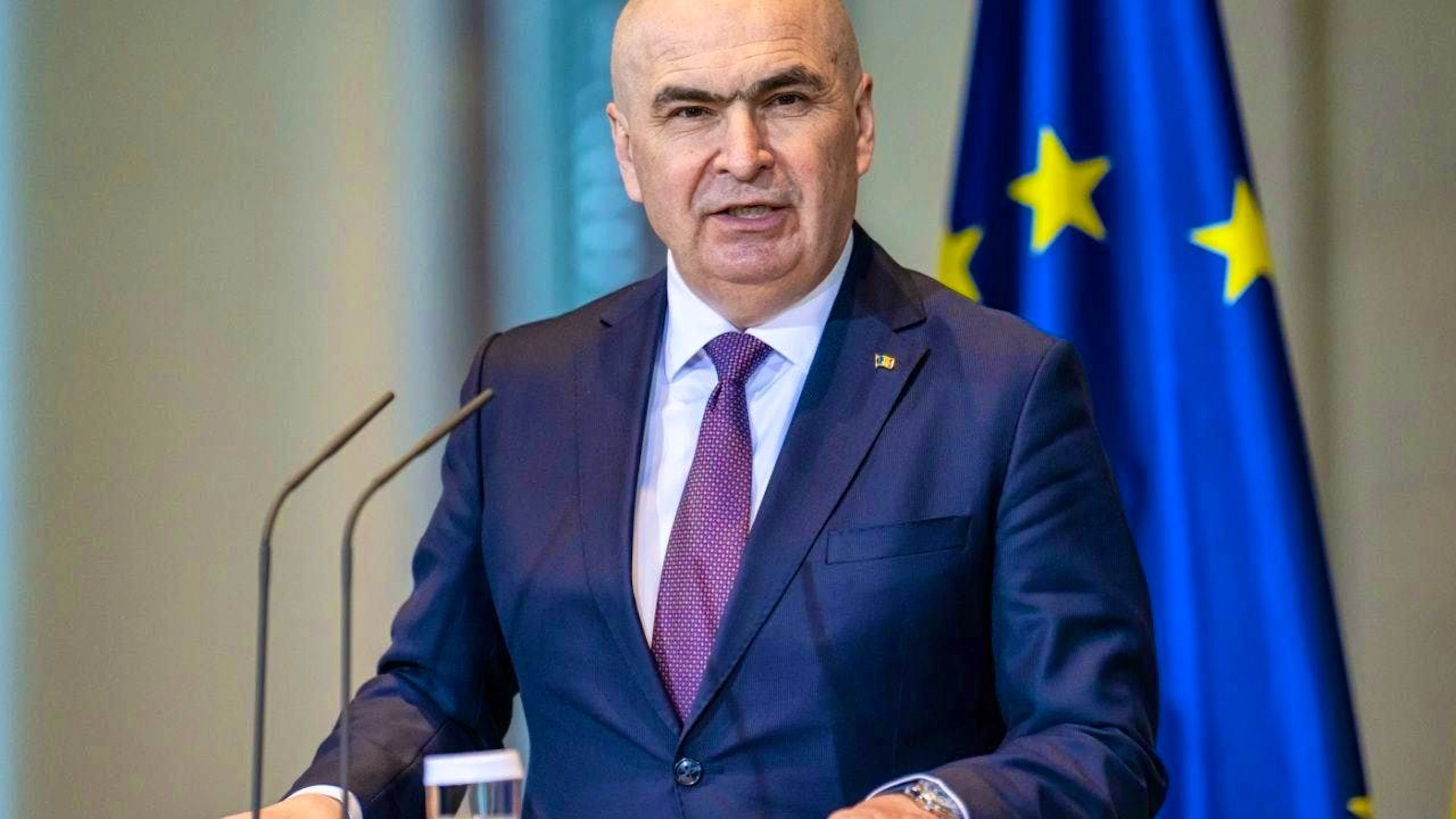ARCHIVE - Romania's ousted Prime Minister Ilie Bolojan. Photo: Fabian Sommer/dpa/Archive image