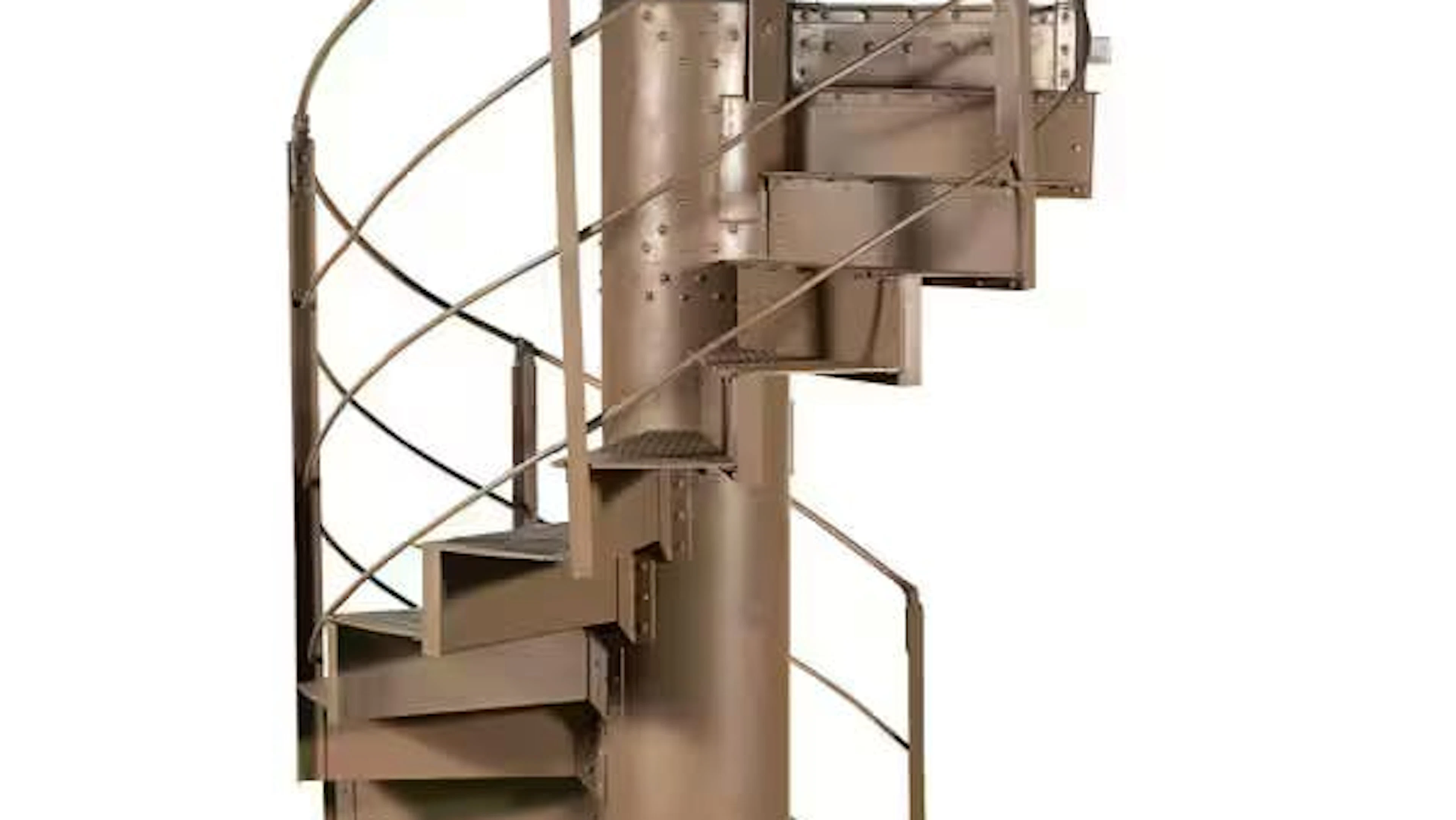 Teil der originalen Eiffelturm-Wendeltreppe von 1889 mit 14 Stufen, die einst den zweiten mit dem dritten Stock verband.