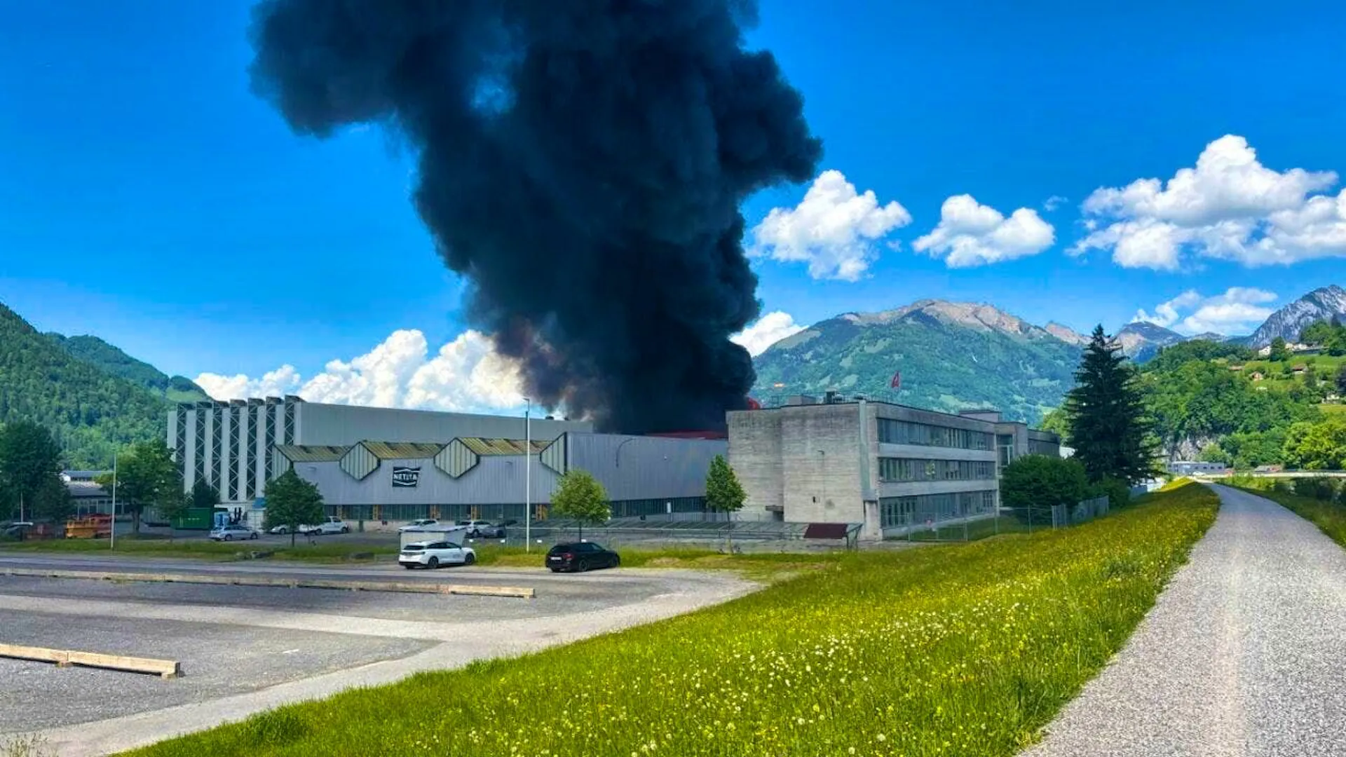 Major fire at Netstal Maschinenfabrik in Näfels GL