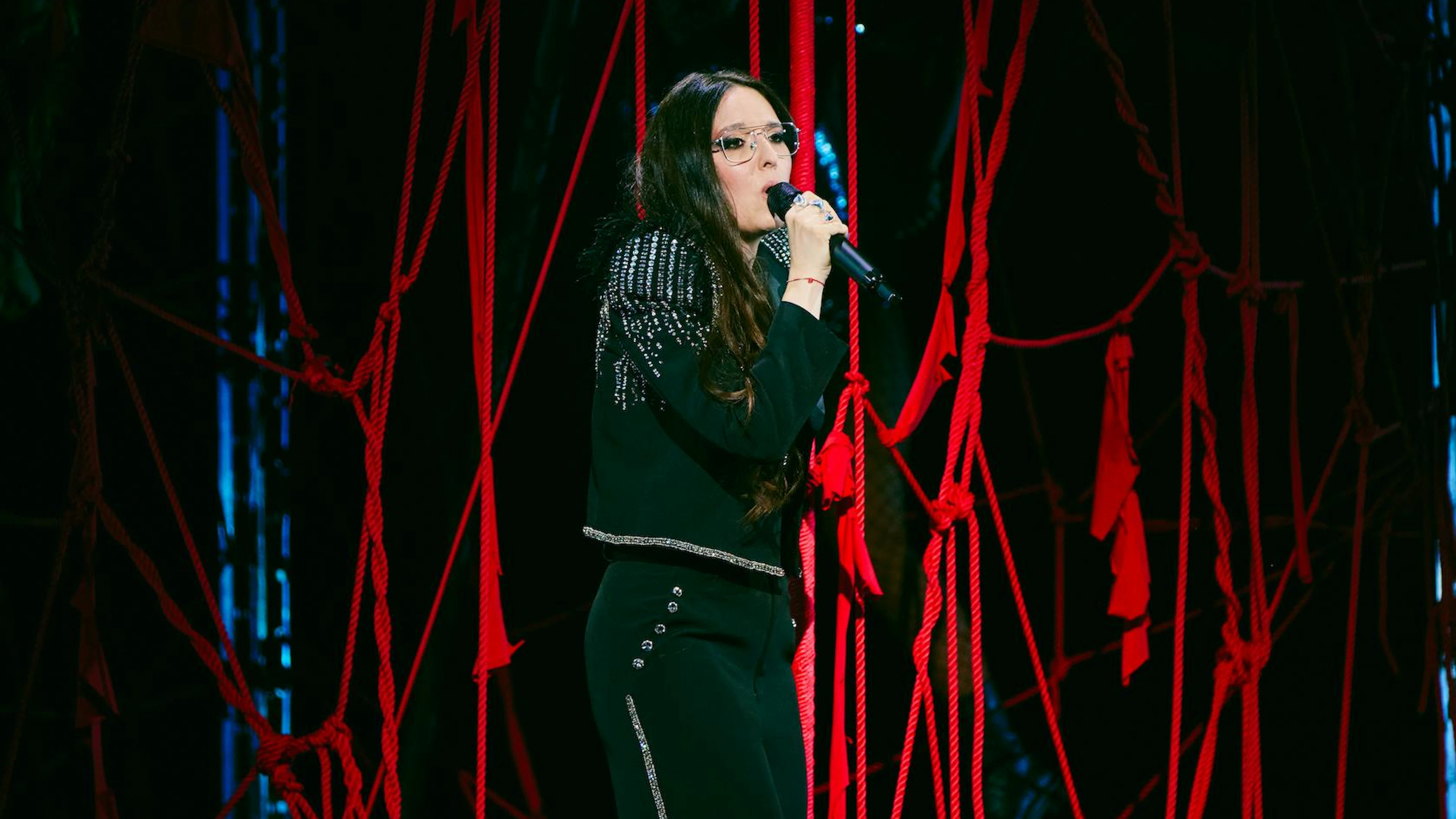 Veronica Fusaro beim Proben ihres ESC-Auftritts in Wien. Sie nimmt am Donnerstag am zweiten Halbfinale teil.