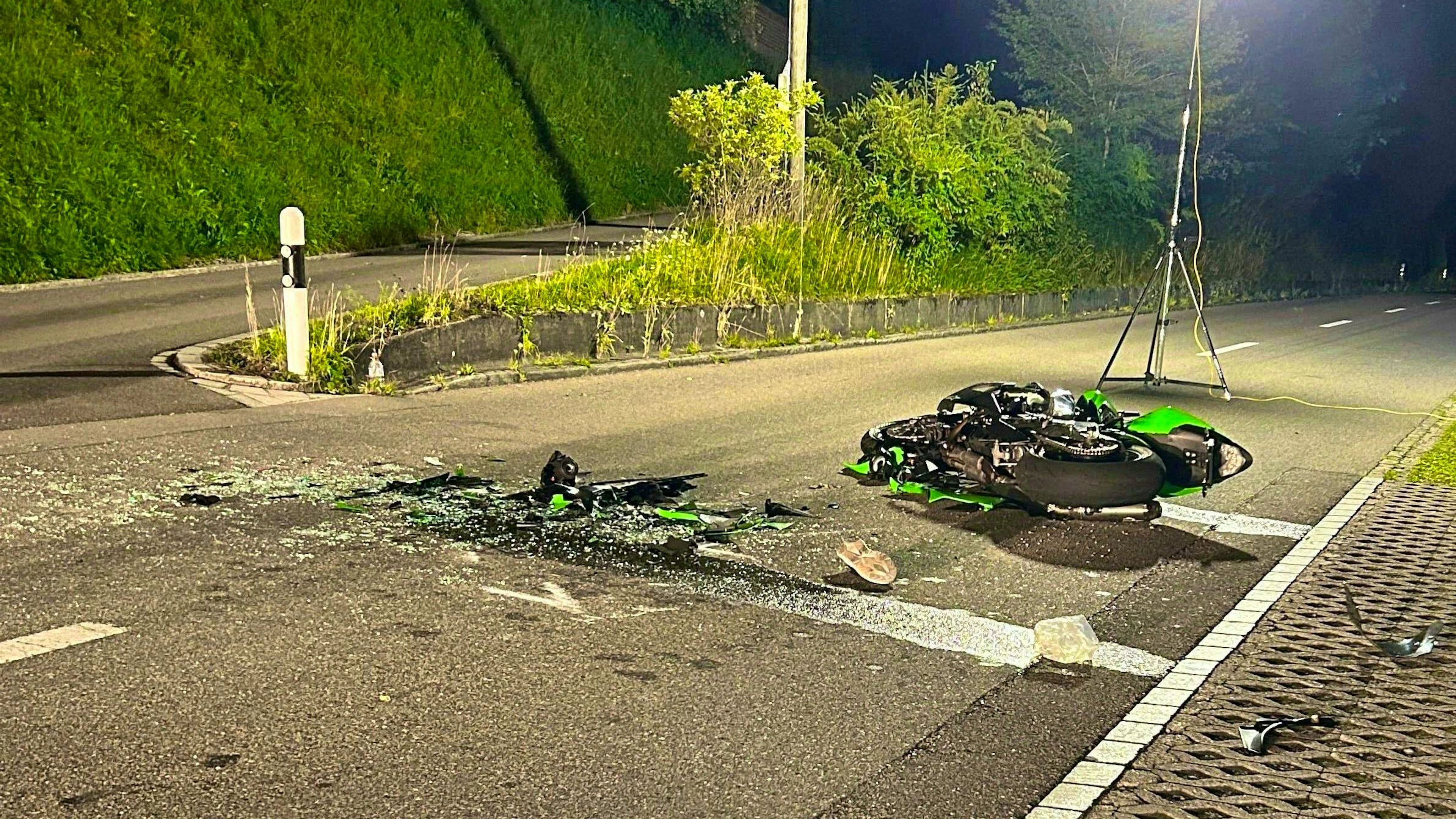 A motorcyclist was seriously injured in the collision.