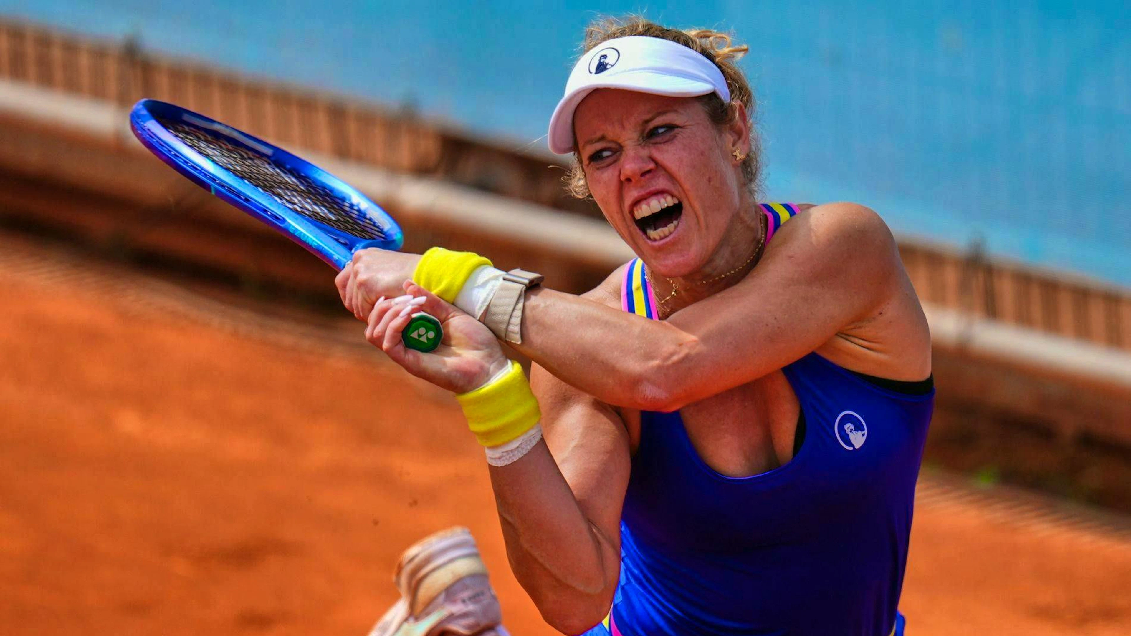 Annoyed by disruptive spectators: Laura Siegemund.