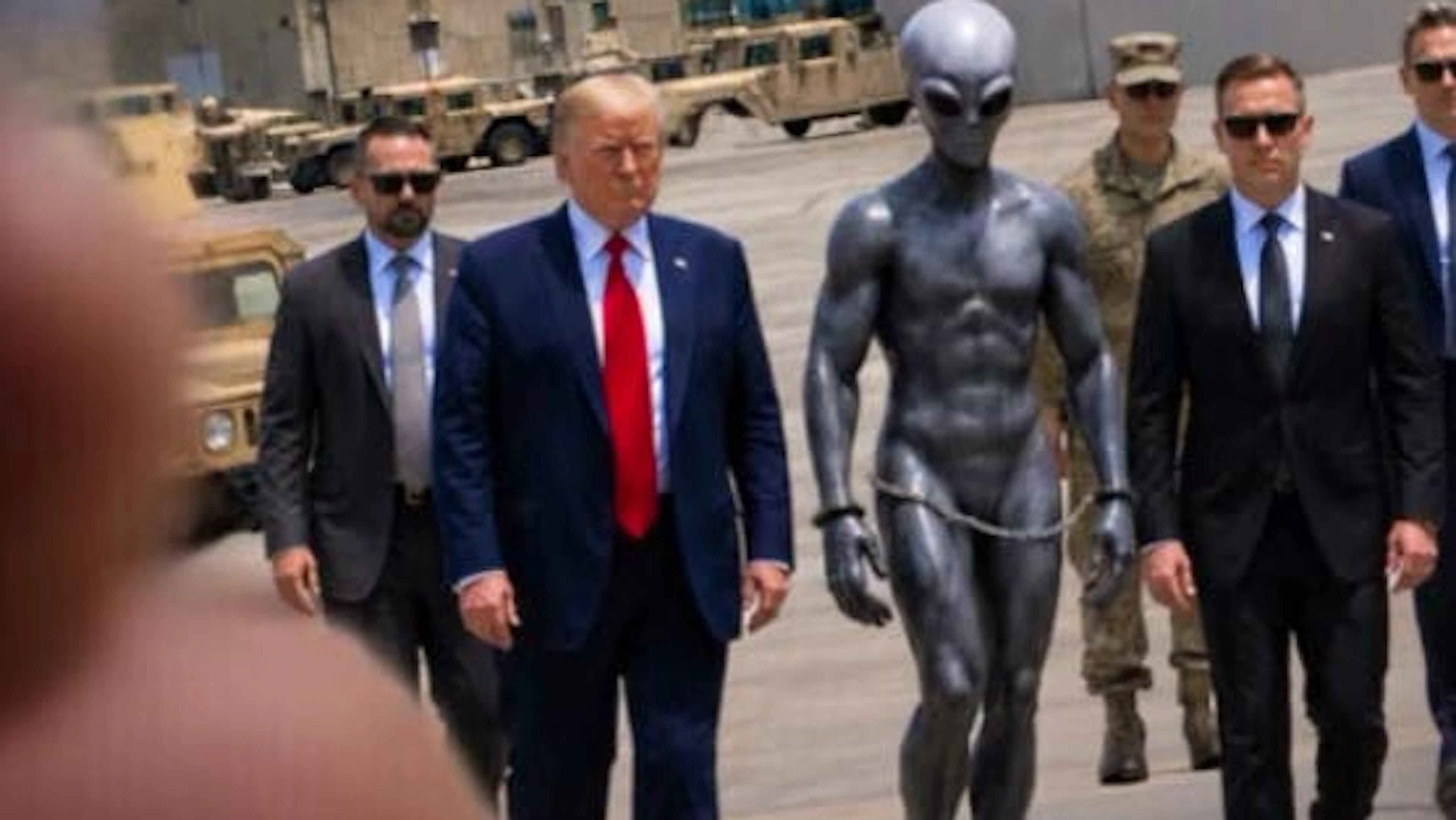 Hat offenbar einen ausserirdischen Gefangenen gemacht: US-Präsident Donald Trump.