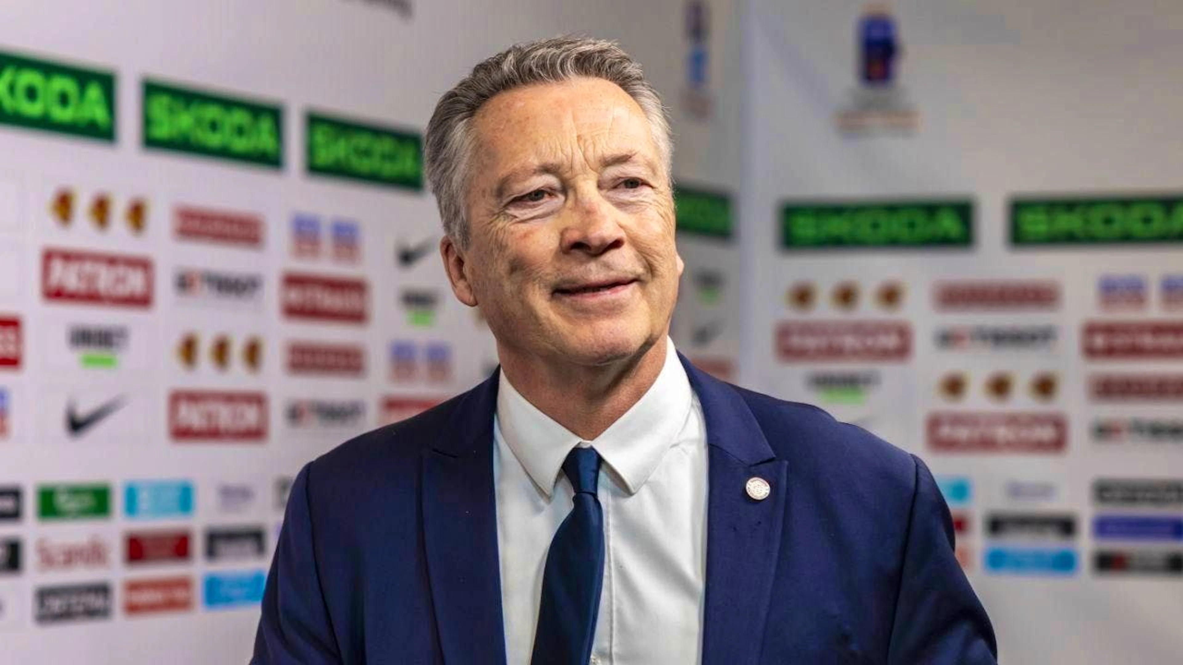 German coach Harold Kreis breathes a sigh of relief after the 6-2 win against Hungary, which keeps their hopes of reaching the quarter-finals alive