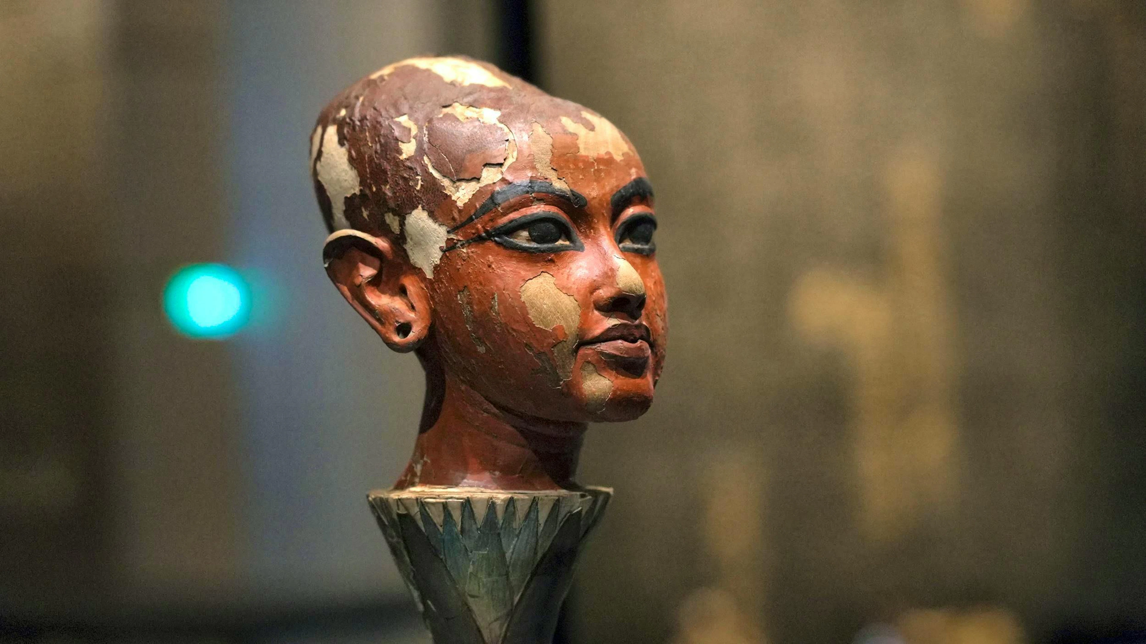 In Egyptian mythology, the head of Nefertem (Tutankhamun) symbolizes rebirth and the awakening of life from the primeval lotus blossom.
