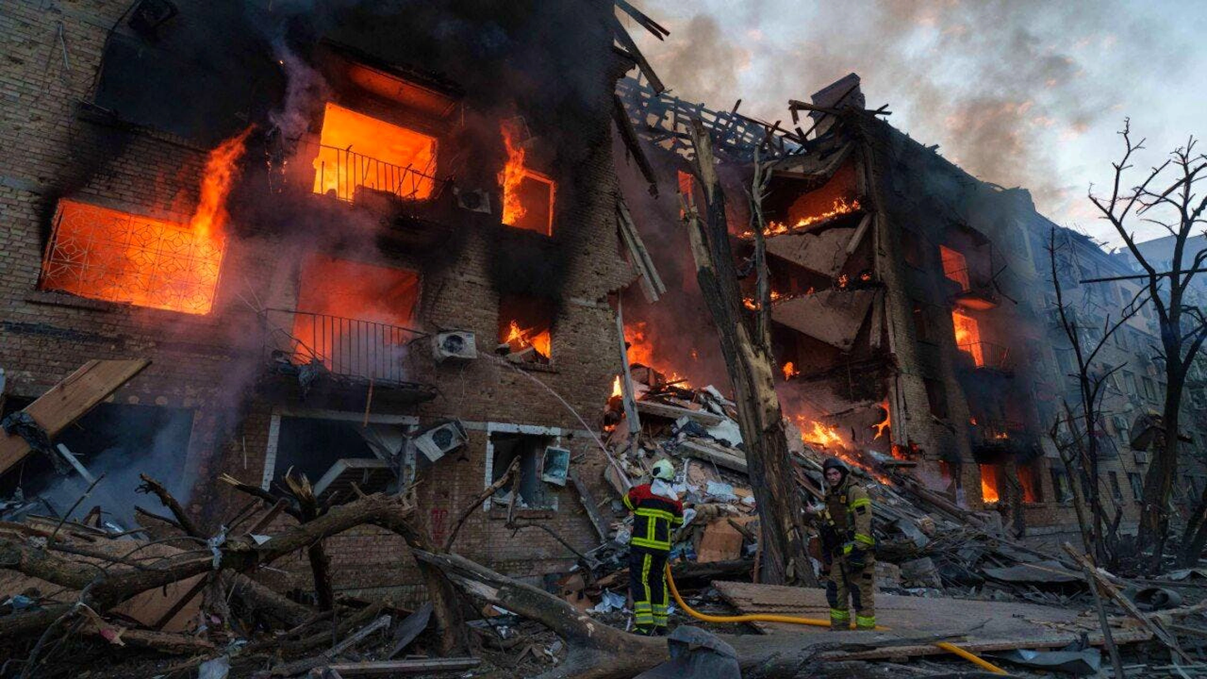 Pesante attacco russo su Kiev la scorsa notte