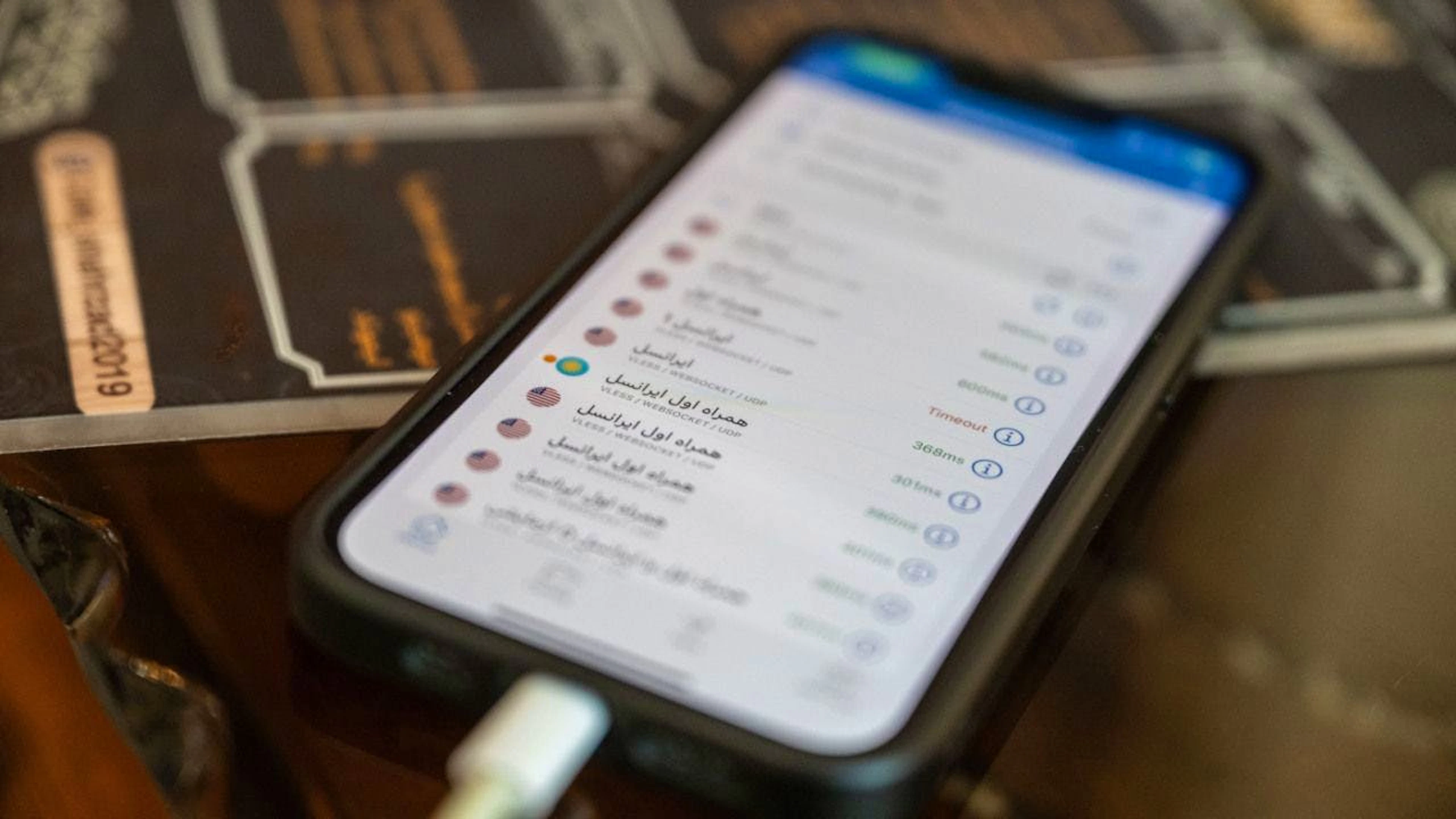 ARCHIV – Ein iranischer VPN-Dienst erscheint auf einem Handy-Bildschirm. Foto: -/dpa