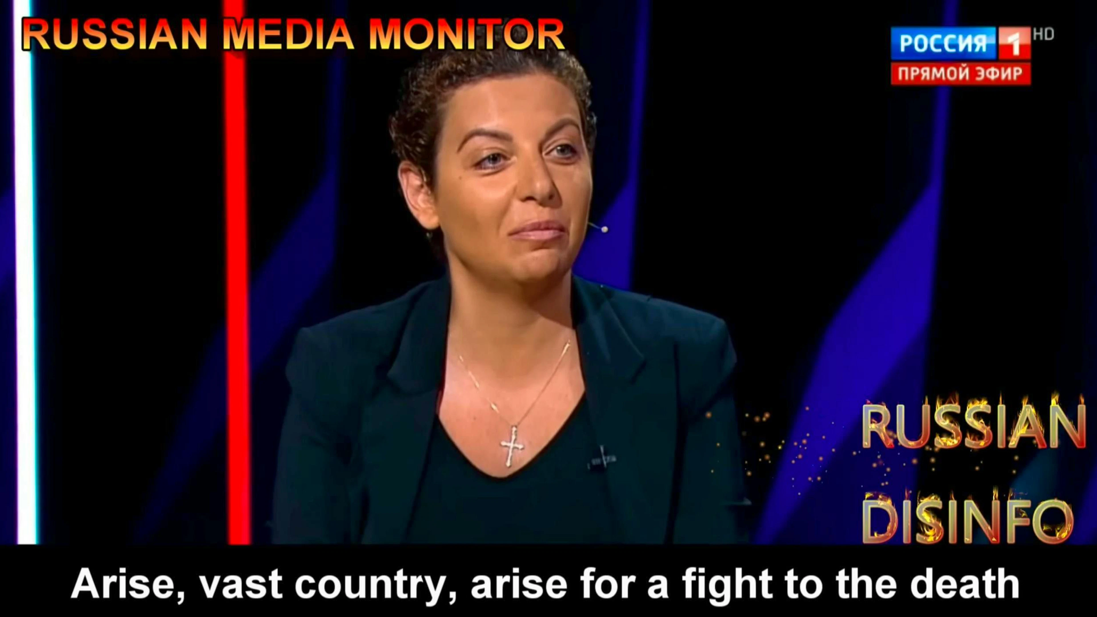Margarita Simonjan appeals to Russian national sentiment.