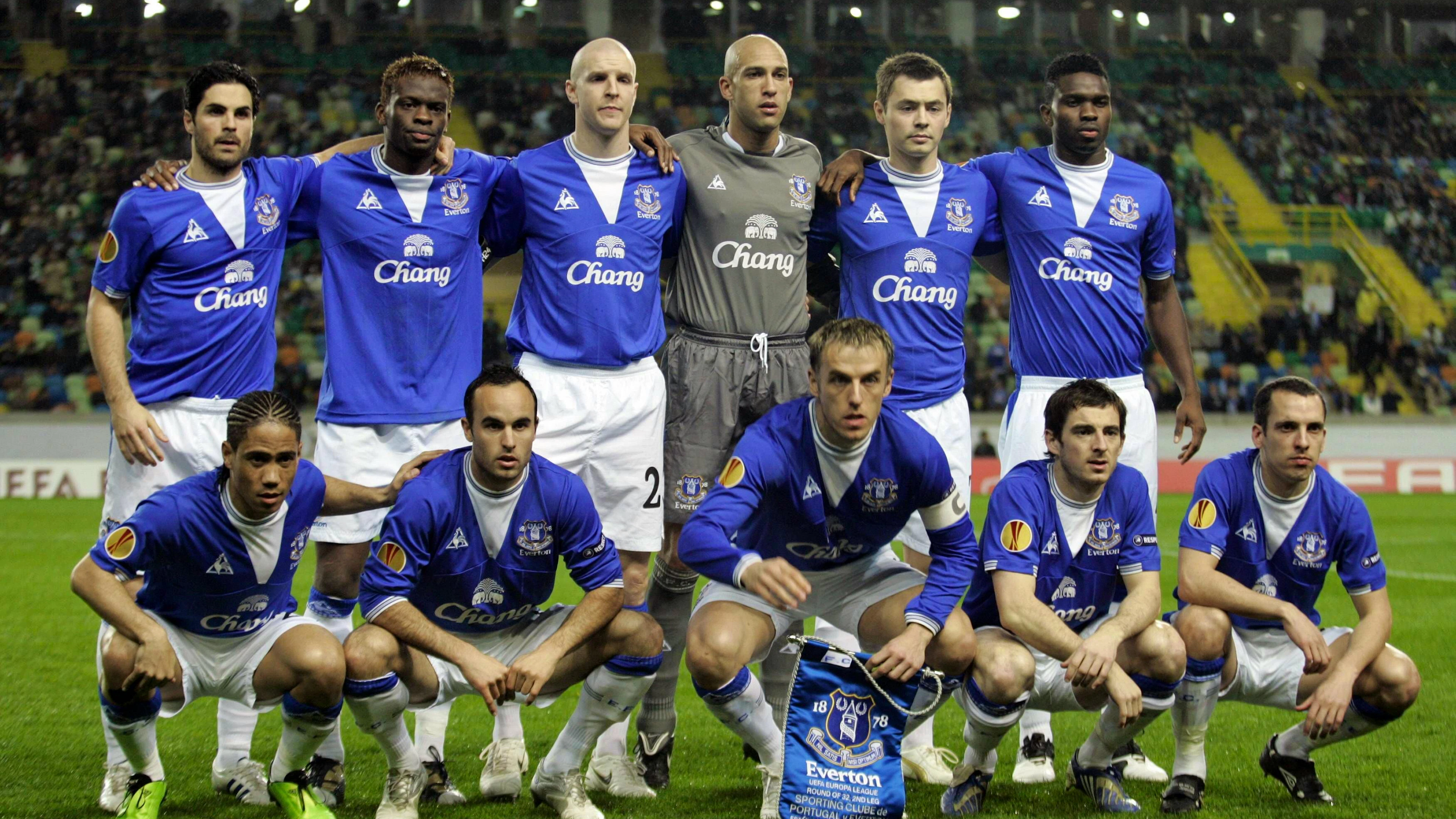 Bei Everton spielten Arteta (oben links) und Senderos (3.v.l.) zusammen.