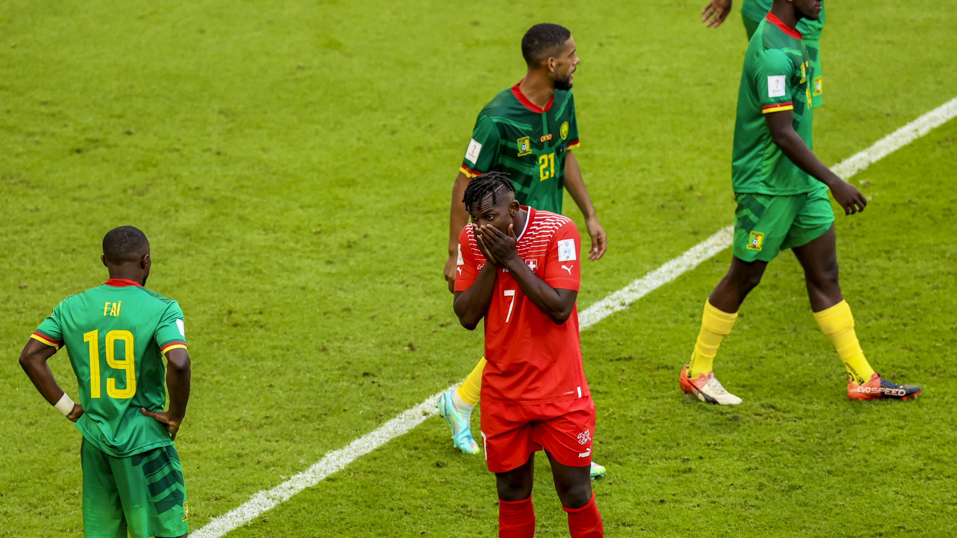 Breel Embolos «Jubel» nach seinem Tor gegen Kamerun.