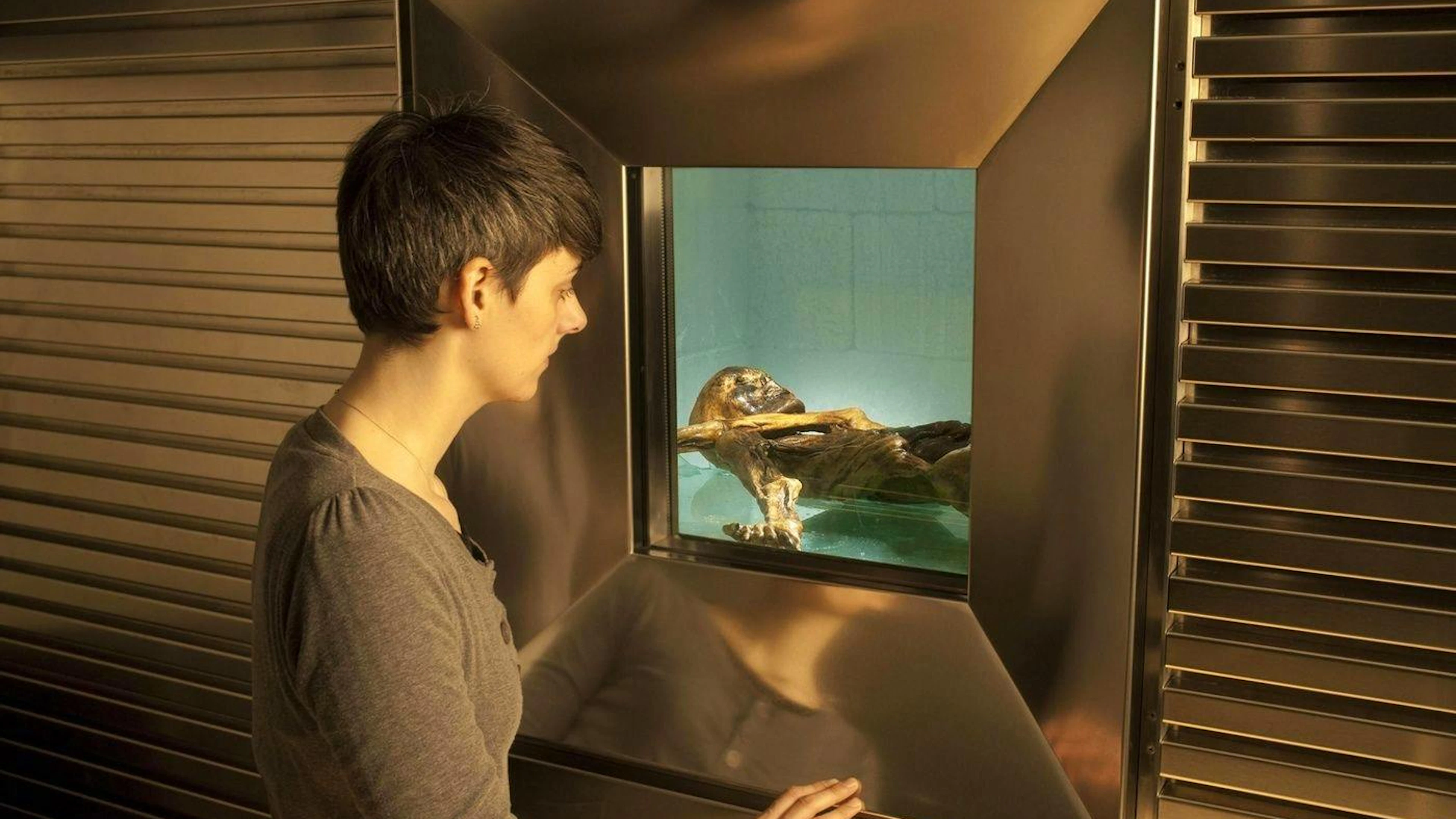 Die über 5000 Jahre alte Gletschermumie «Ötzi» ist dauerhaft im Südtiroler Archäologiemuseum in Bozen ausgestellt. Eine spezielle Kühlzelle ermöglicht es, den «Mann aus dem Eis» das ganze Jahr über zu besichtigen.