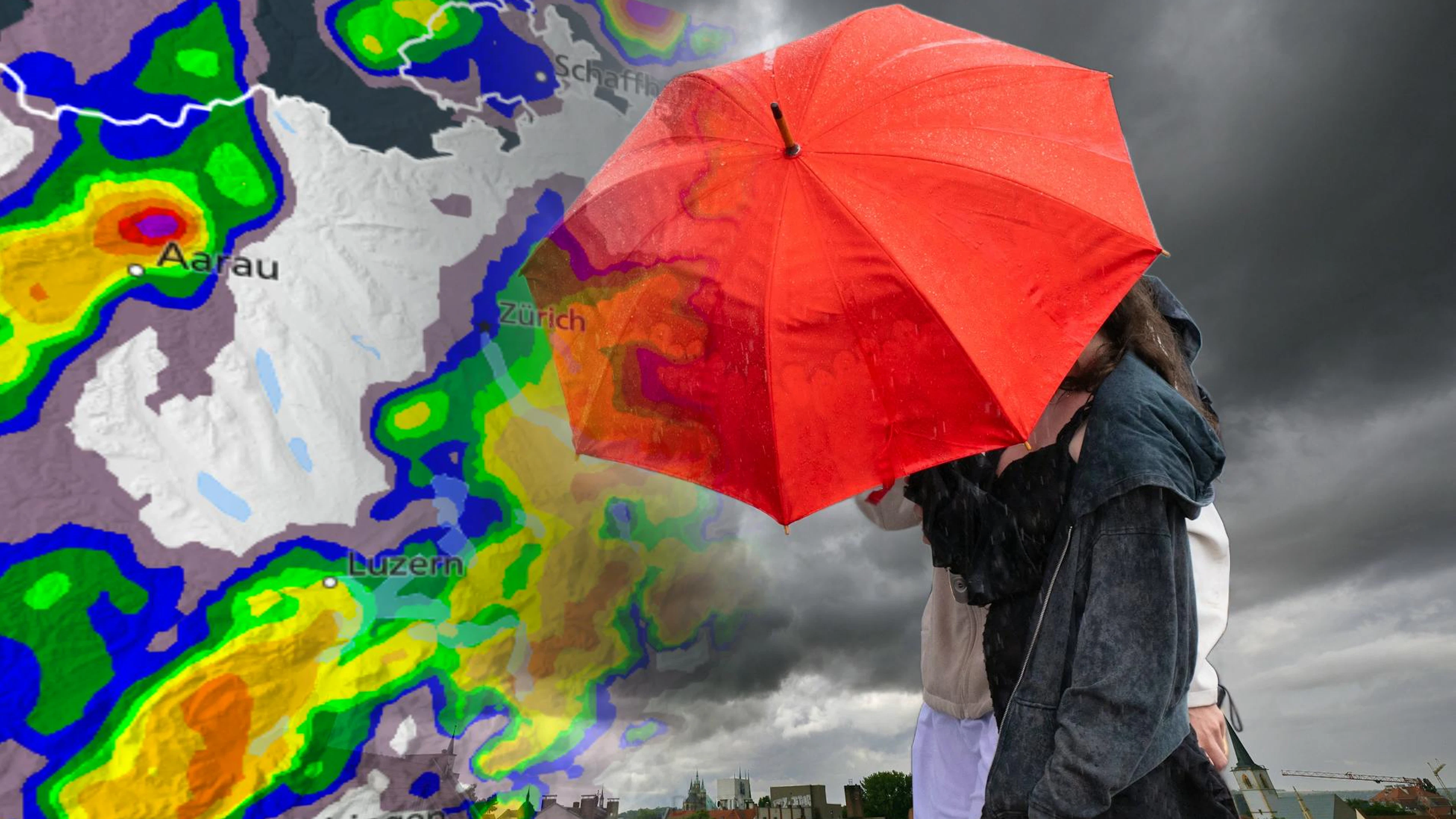 Sturm, Regen, Hagel – jetzt rollt eine Gewitterfront über die Schweiz
